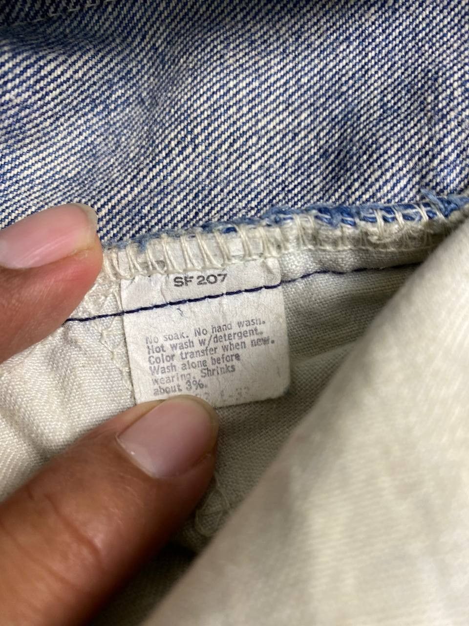 Levi's vintage levis 505 orange tab denim nice design Size US 33 - 13 Thumbnail