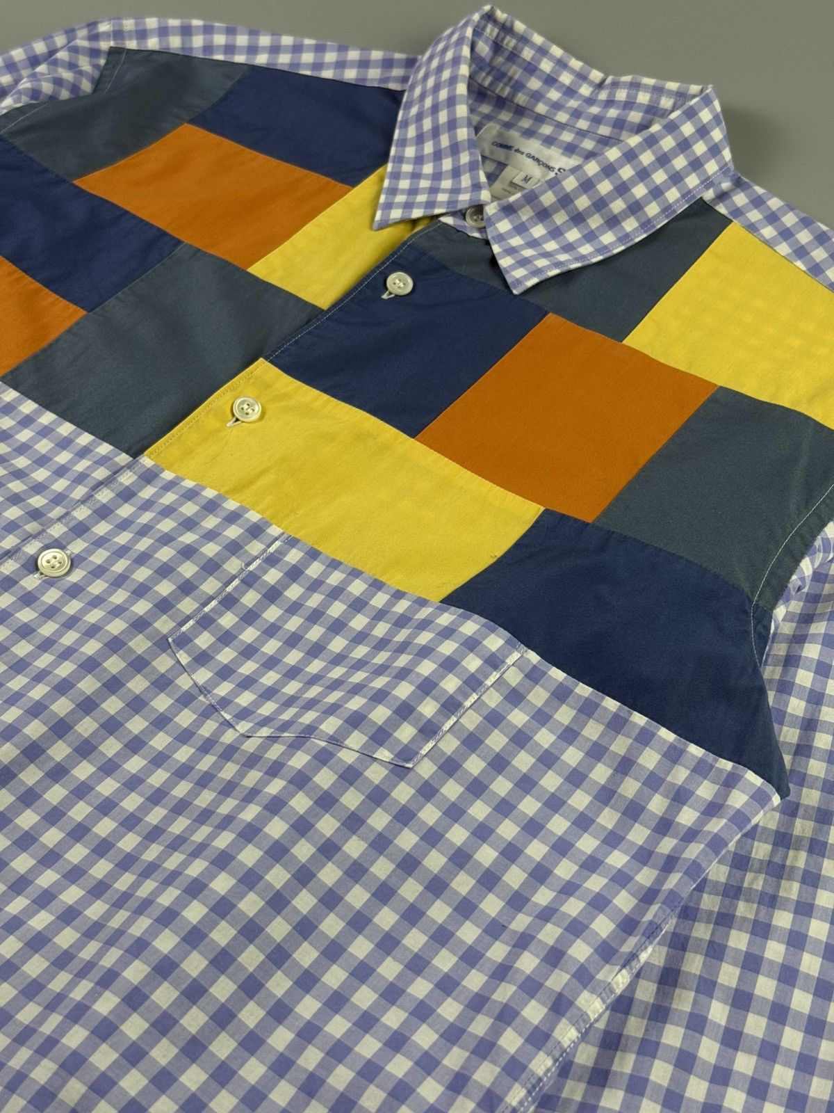 Comme des Garcons SHIRT CDG SHIRT - S/S21 Paneling Gingham Check Shirt Size US M / EU 48-50 / 2 - 4 Thumbnail