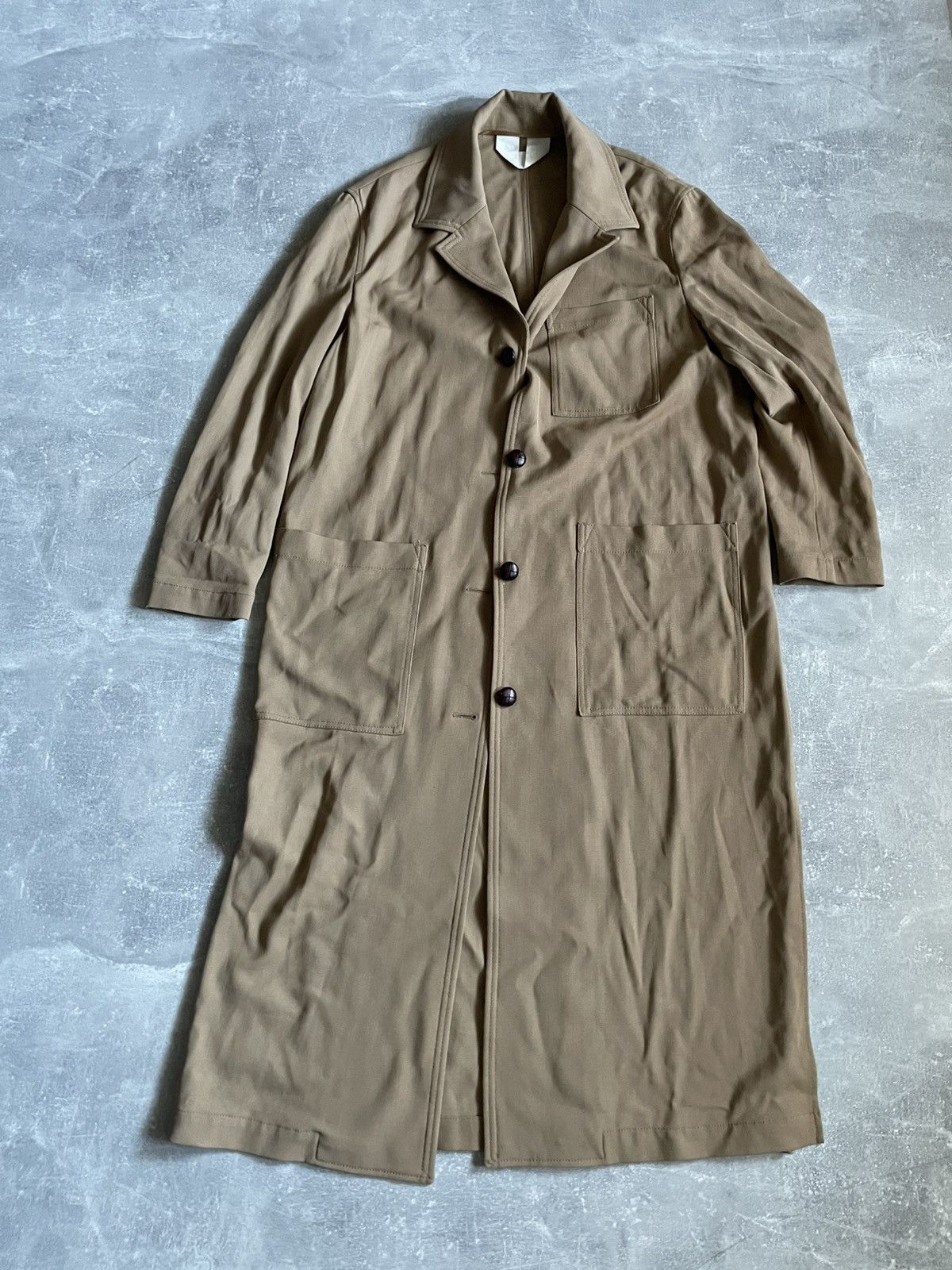 Arket coat trench jacket old money luxury wool twill sweden
