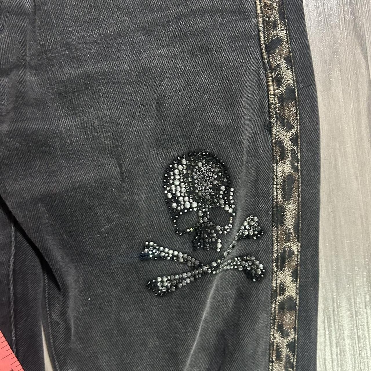 Designer × Japanese Brand × Roen Roen Rare Skull Leapord Skinny Japenese Designer Denim Size US 29 - 3 Thumbnail
