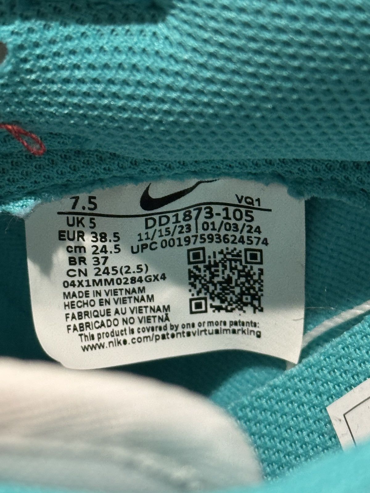 Nike Nike Dunk Low Turquoise Blue Women’s Size 7 Size US 7.5 / IT 37.5 - 7 Thumbnail
