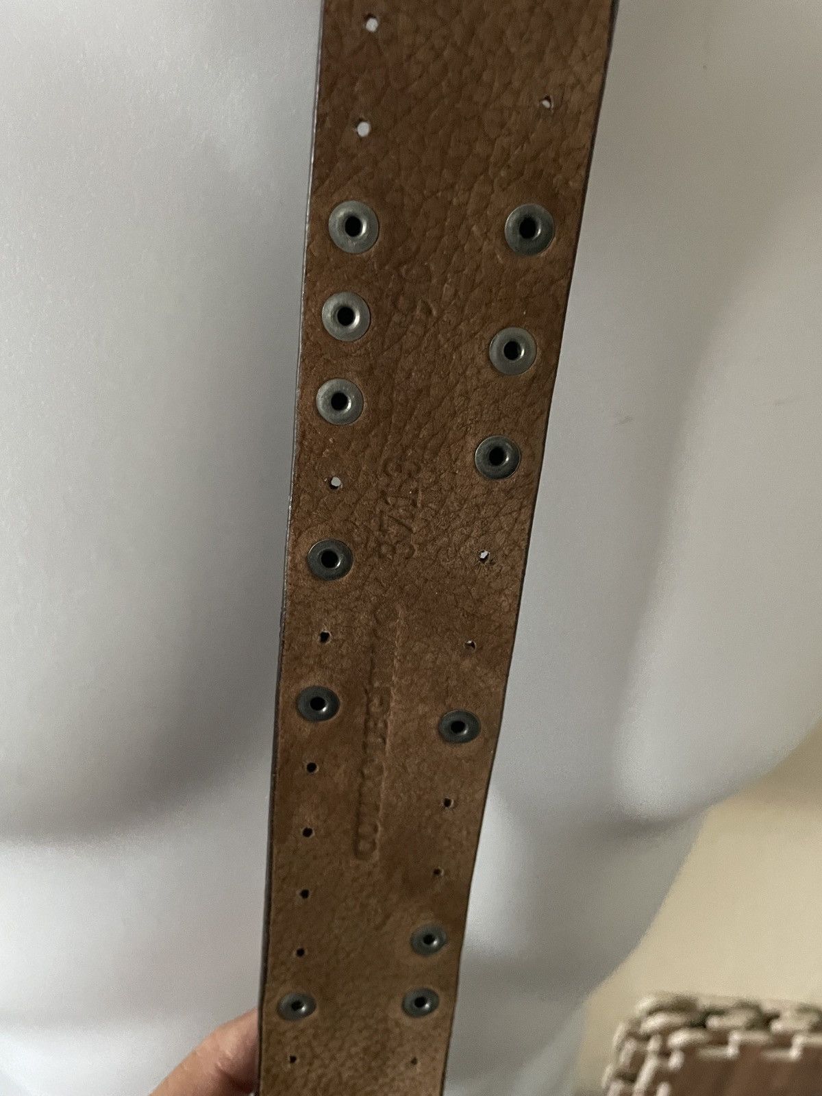 Genuine Leather Couro Legitimo Belt with studs Size ONE SIZE - 5 Thumbnail