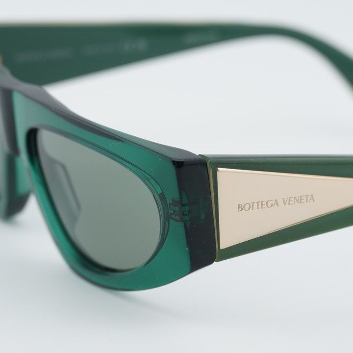Bottega Veneta Bottega Veneta BV1277S 003 Sunglasses Green Cat Eye Frame Size ONE SIZE - 9 Thumbnail