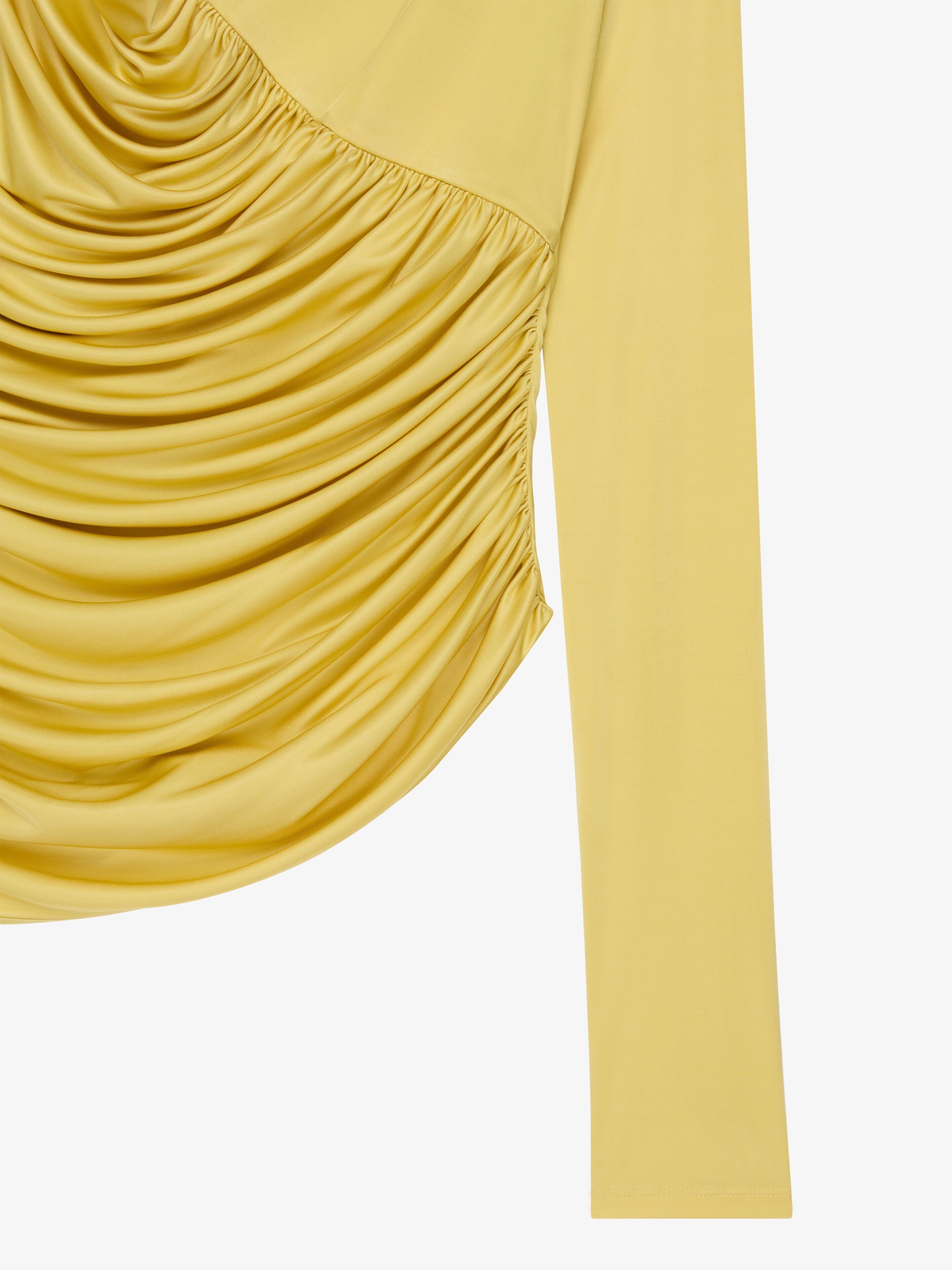 Givenchy o1srvl11e0125 Draped Top In Jersey in Yellow Size S / US 4 / IT 40 - 3 Thumbnail