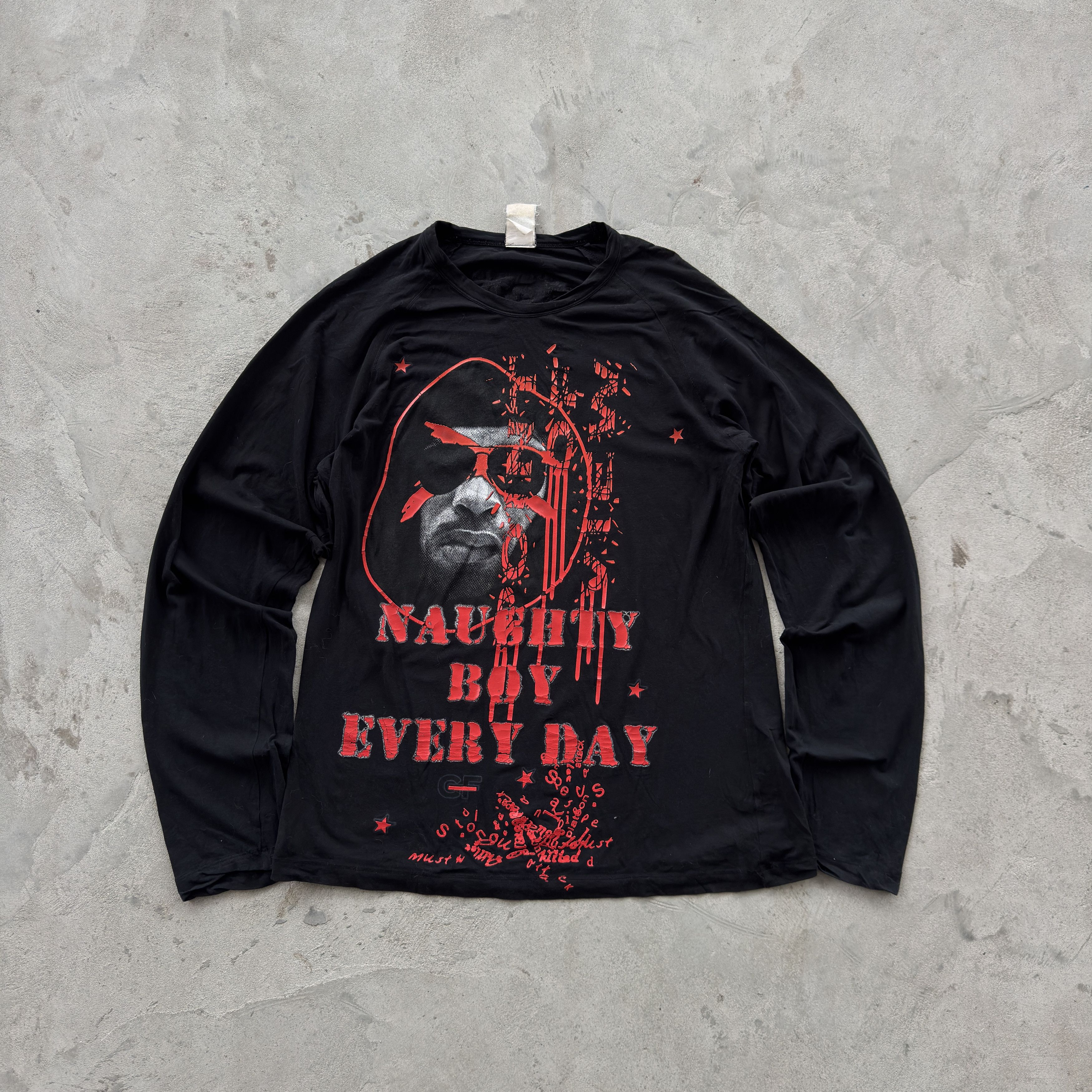 GF Ferre Vintage 90s GF Ferre Naughty Boy Every Day Long Tee Shirt Size US M / EU 48-50 / 2 - 1 Thumbnail