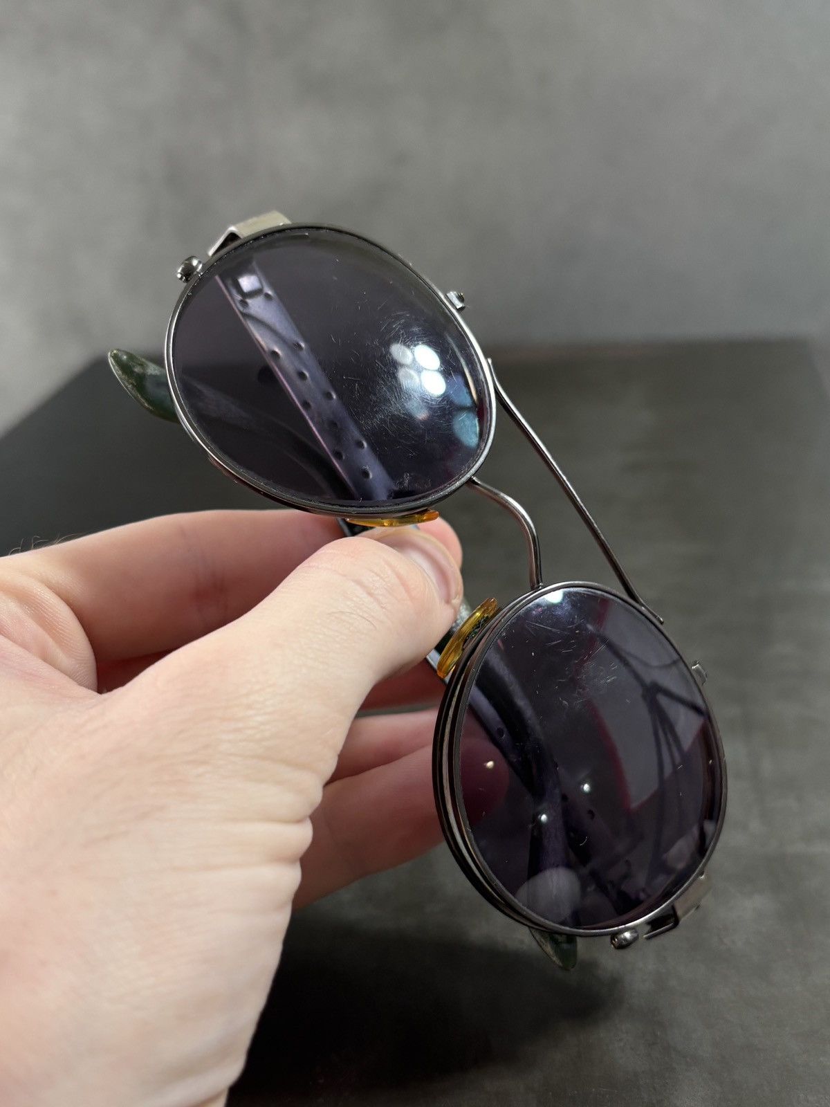 Giorgio Armani Vintage Giorgio Armani Sunglasses Frames Flip Up Glasses 657 Size ONE SIZE - 10 Thumbnail