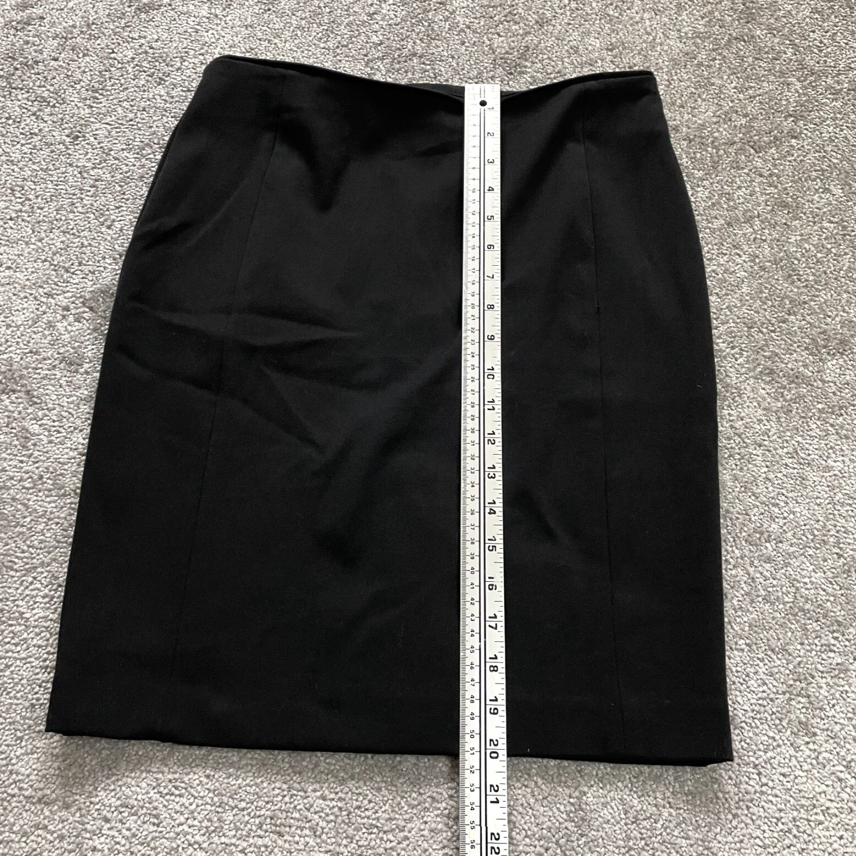 H&M H&M Pencil Straight Skirt Womens 40 Solid Black Knee Length Back Zip Workwear Size 27" / US 4 / IT 40 - 6 Thumbnail