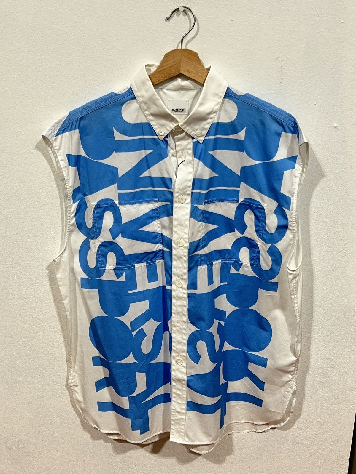 Burberry Burberry Cut Off Button Up Shirt Size US XL / EU 56 / 4 - 1 Thumbnail