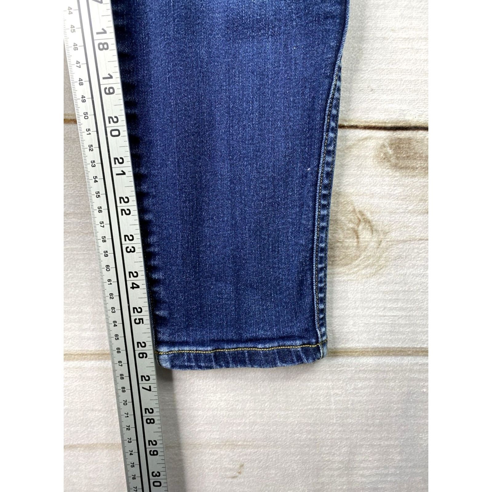 Spanx SPANX Jeans Skinny Denim Pull On L Dark Blue Womens Size L Stretch 31in Inseam 26.5in Belt Loops Faux Fly Size 36" / US 14 / IT 50 - 6 Thumbnail
