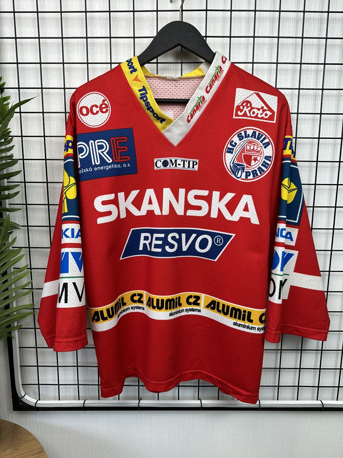 Vintage HC Slavia Praha #15 Stumpel jersey 2004-05 Hockey Men S Red Size US S / EU 44-46 / 1 - 2 Thumbnail