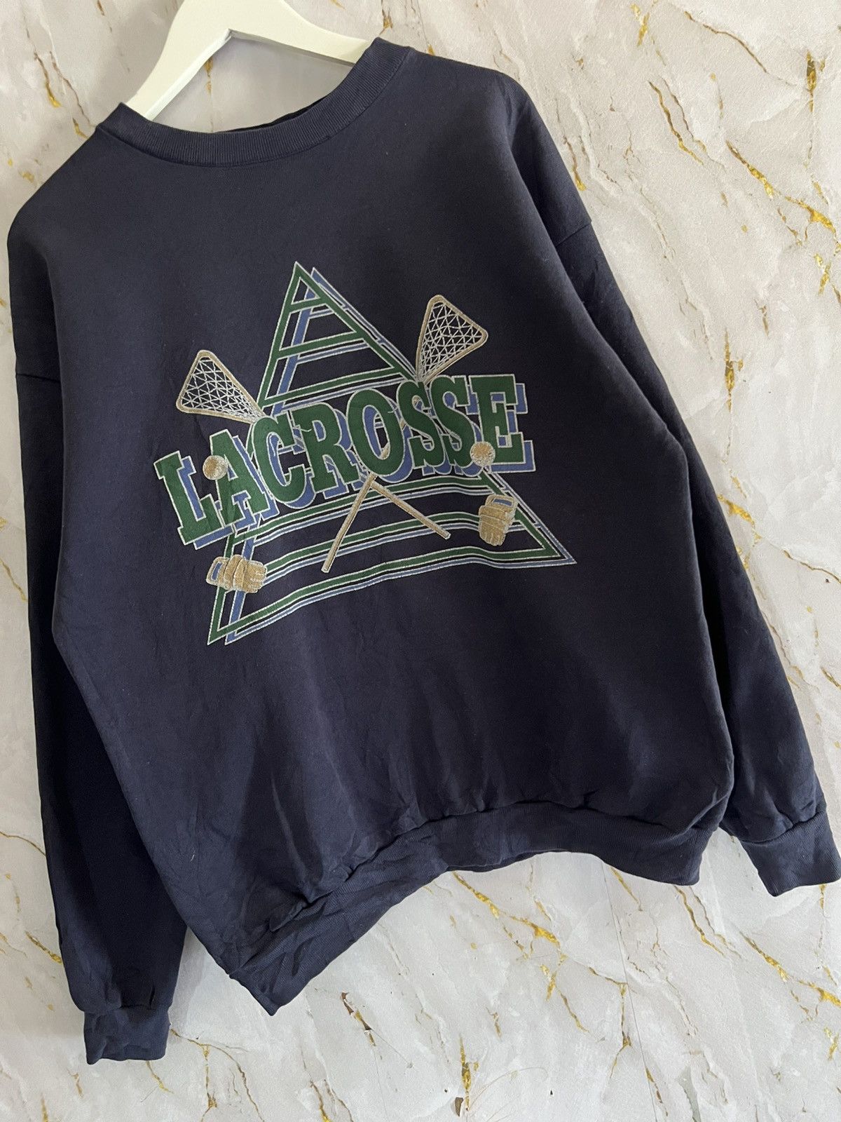 Village PM Vintage Lacrosse Sweatshirt Tultex 50/50 USA Made Crewneck Size US XL / EU 56 / 4 - 3 Thumbnail