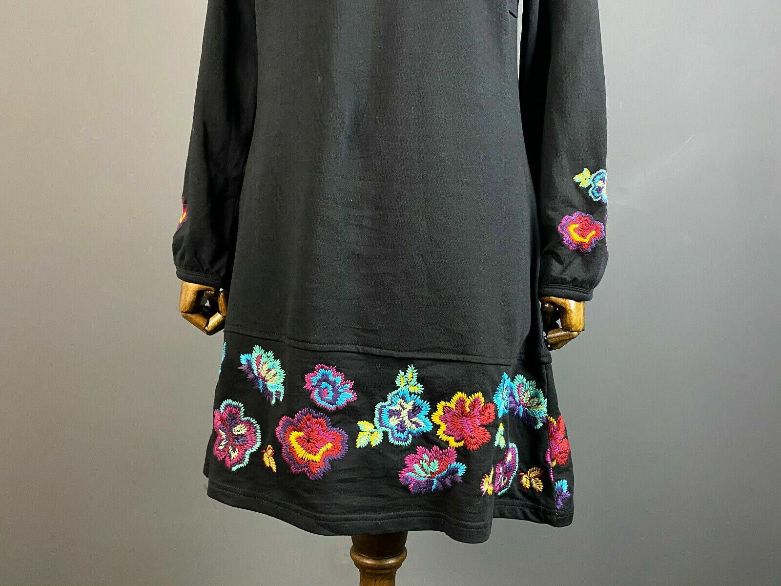 Designer Deerberg by Oska Black Floral Long Sleeve Dress Size S Size S / US 4 / IT 40 - 3 Thumbnail