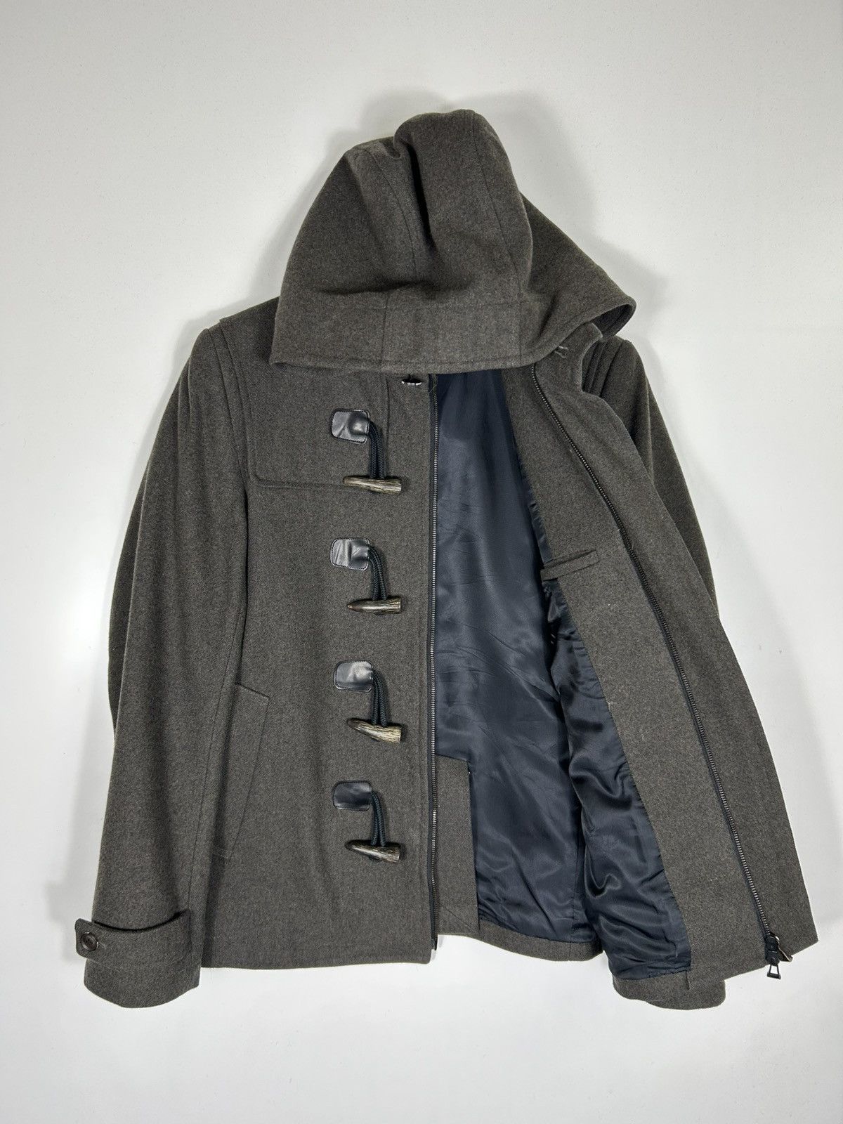 Man Of Moods MofM Man of Moods Hooded Wool Duffle Coat Toggle Jacket Size US S / EU 44-46 / 1 - 8 Thumbnail