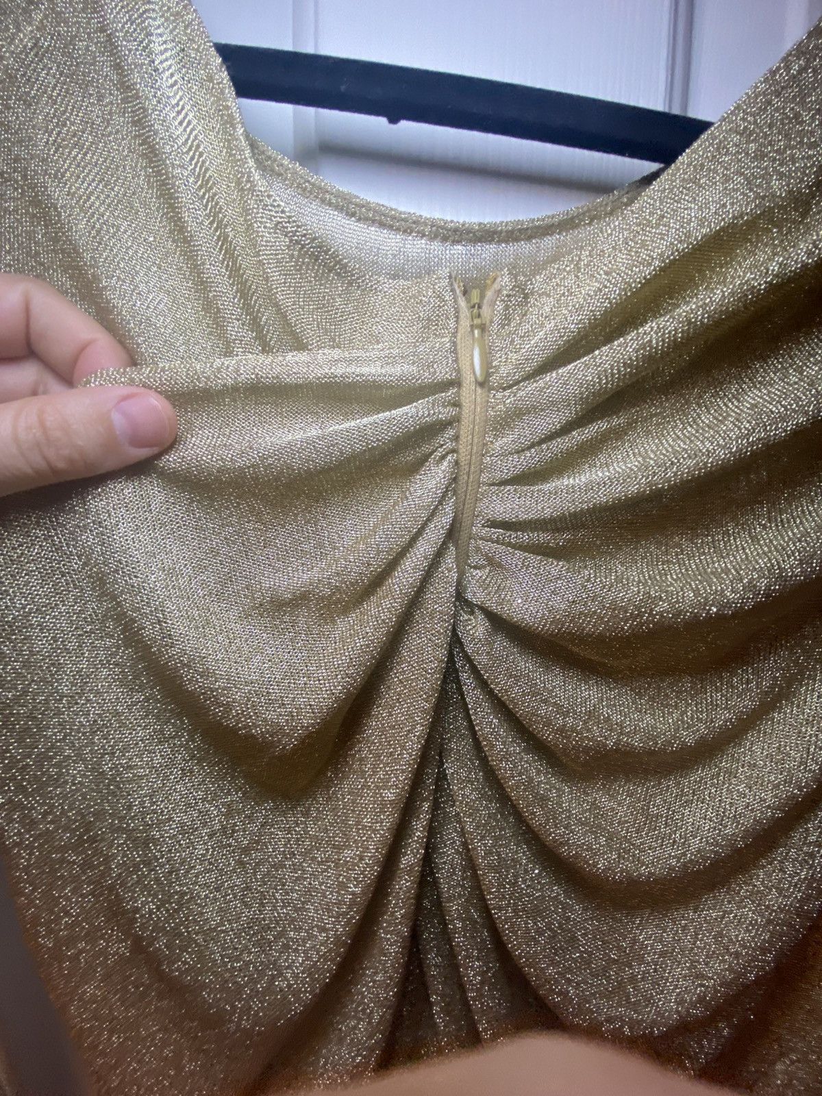 Dolce & Gabbana New Dolce Gabbana Lurex Mesh Gold Calf-Length Dress US 8 Size M / US 6-8 / IT 42-44 - 10 Thumbnail