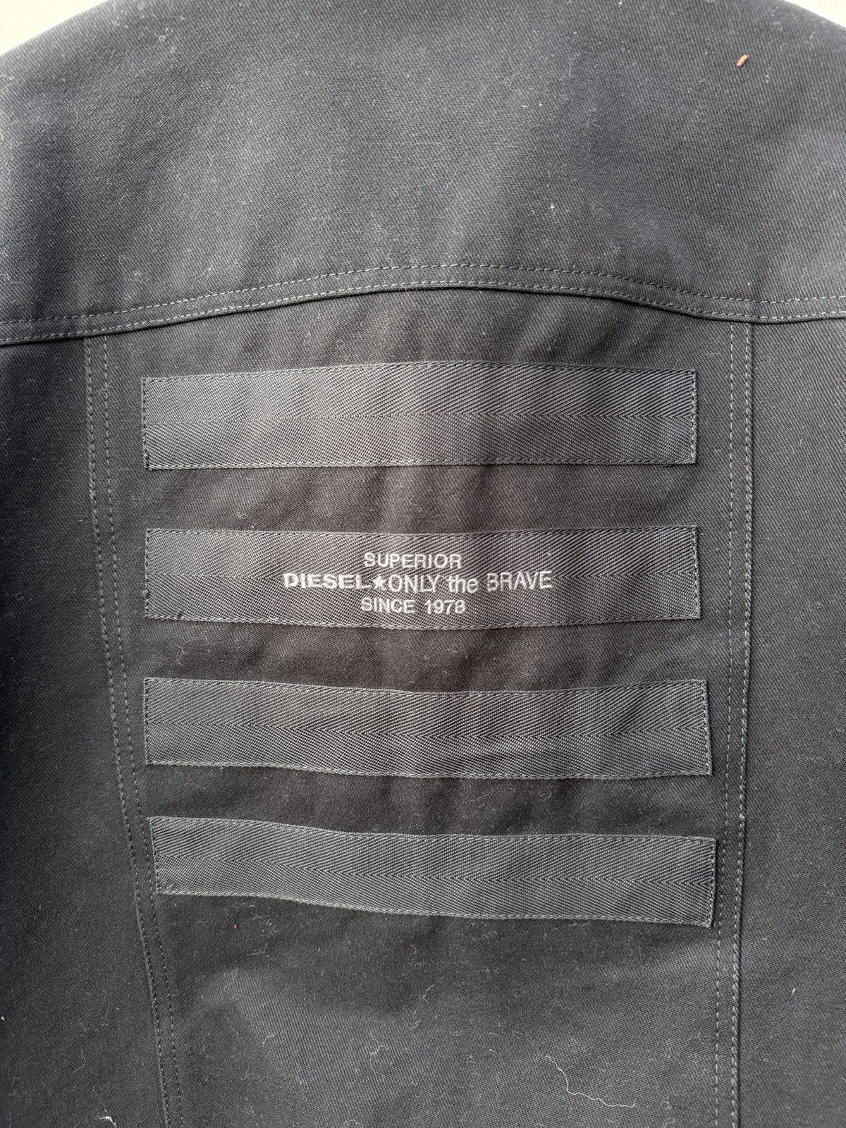 Diesel Vintage Diesel Black Jacket Leather Sleeves Zip Up Size US L / EU 52-54 / 3 - 12 Thumbnail