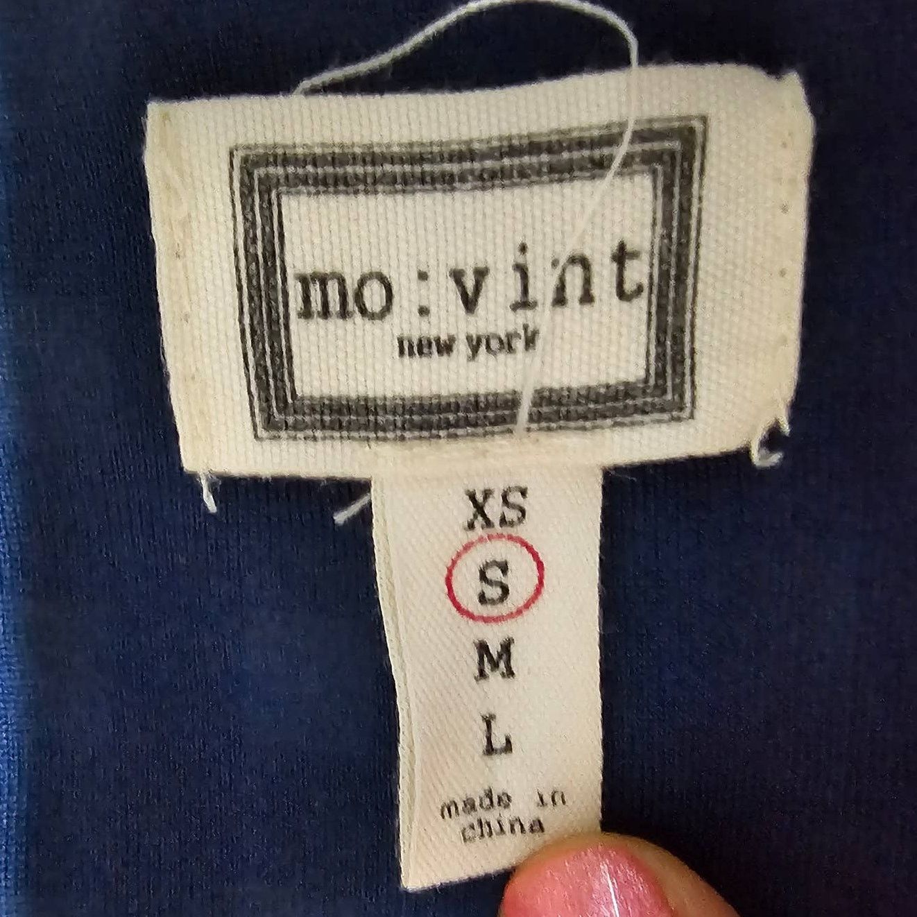 Anthropologie Mo:vint by Anthropologie Gingham Dress Navy Blue/White sz s Size S / US 4 / IT 40 - 6 Thumbnail