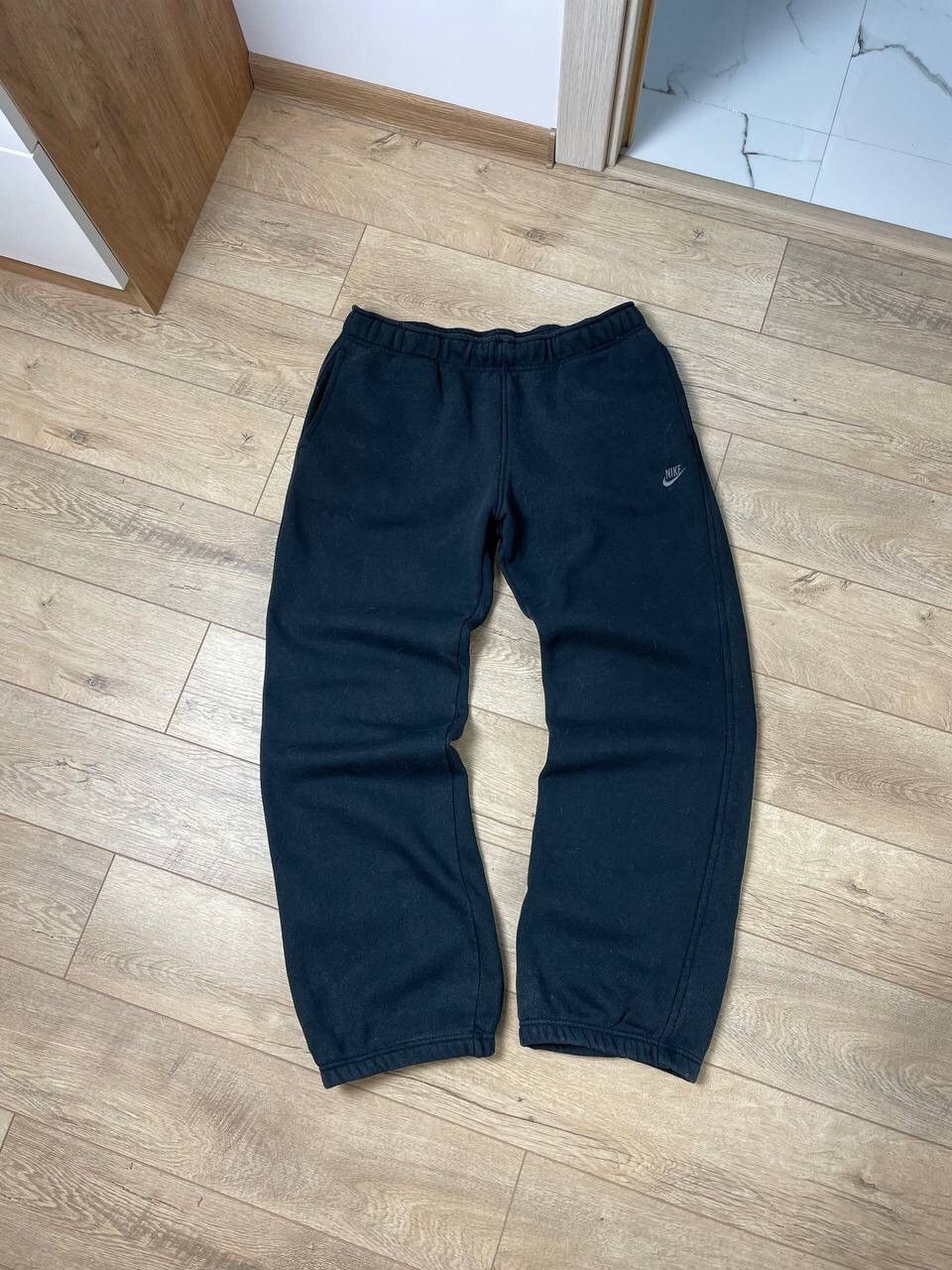 Nike × Vintage Vintage Nike 90’s Y2K Style Black Drill Sweatpants Rap Pants Size US 34 / EU 50 - 1 Thumbnail
