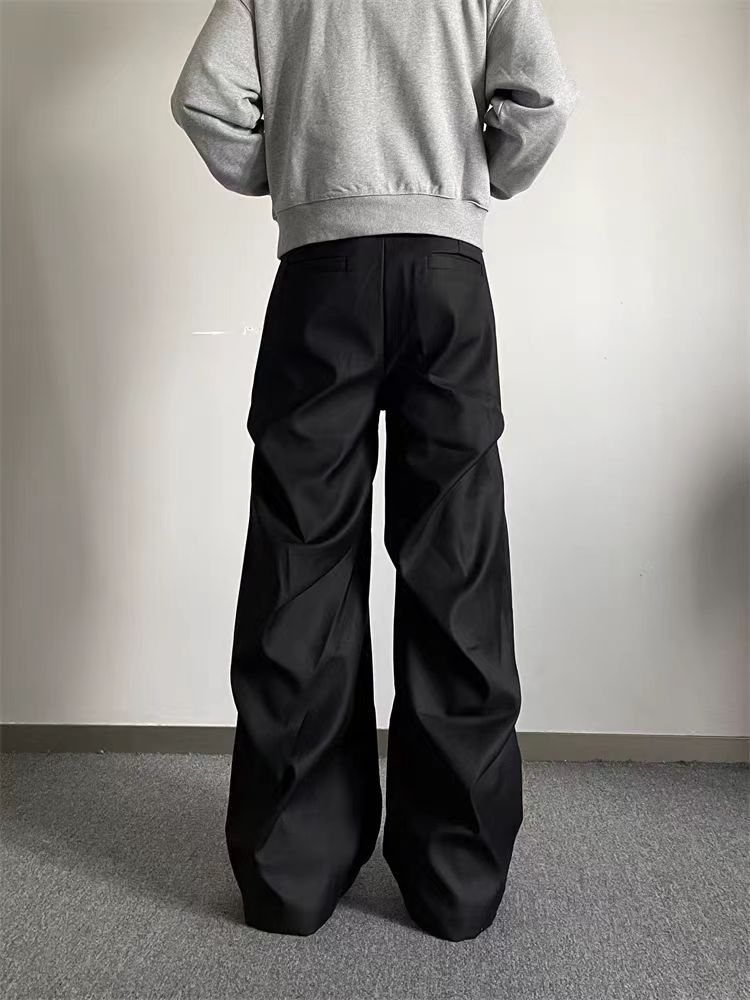 Japanese Brand × Vintage Pleated micro flare loose casual suit trousers Size US 32 / EU 48 - 4 Thumbnail