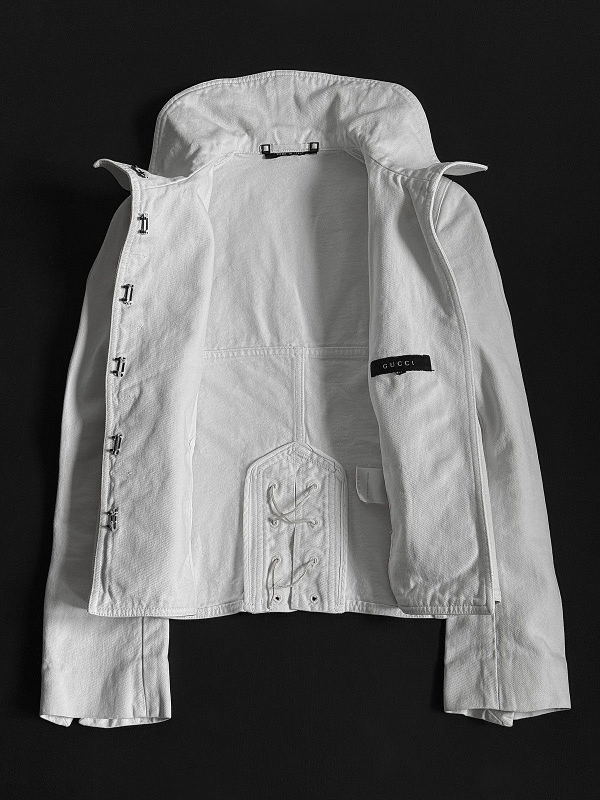 Gucci Rare 00s Gucci by Tom Ford White Denim Jacket Size S / US 4 / IT 40 - 2 Thumbnail