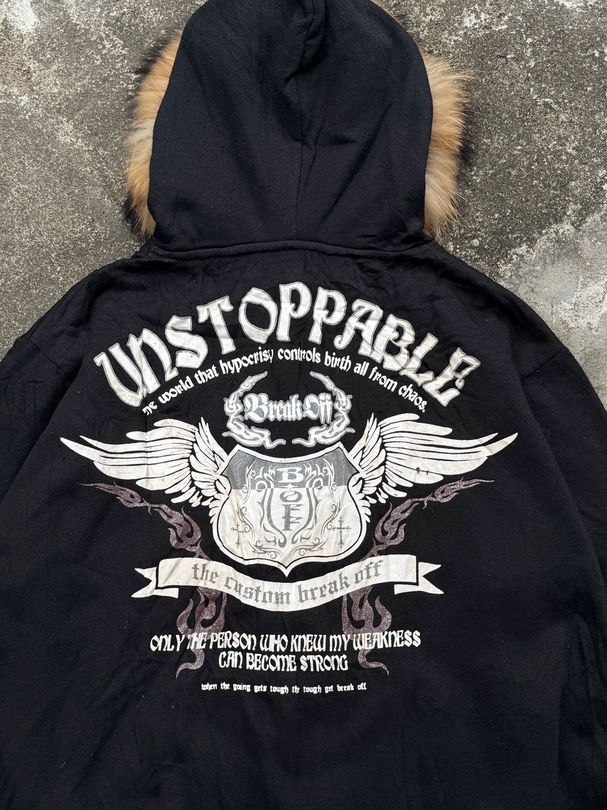 PPFM Fur Hoodie Japanese Breakoff Tribal Ifsix Lgb styled Size US L / EU 52-54 / 3 - 4 Thumbnail