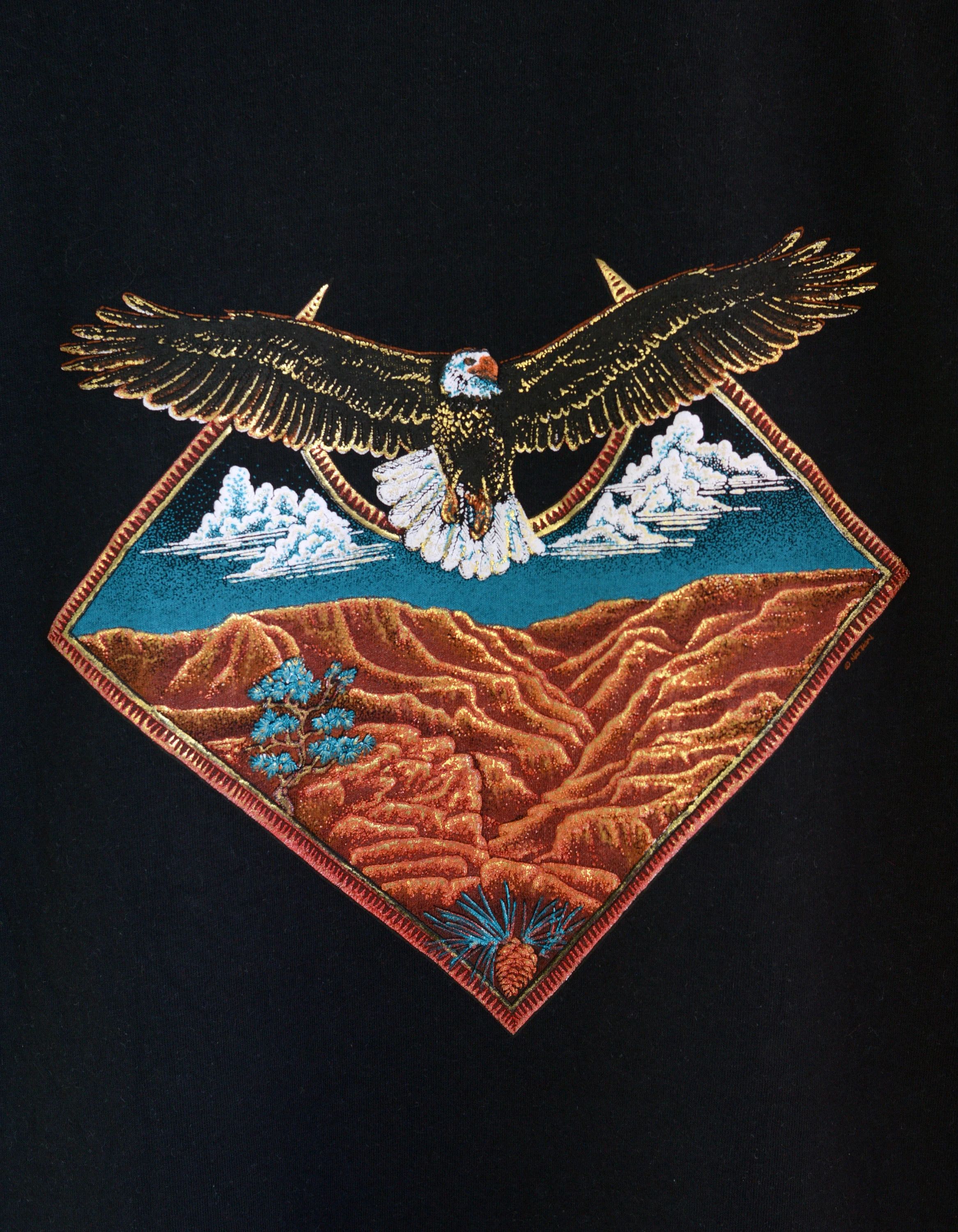 Vintage Vintage 90s Eagle T shirt Size US M / EU 48-50 / 2 - 2 Thumbnail