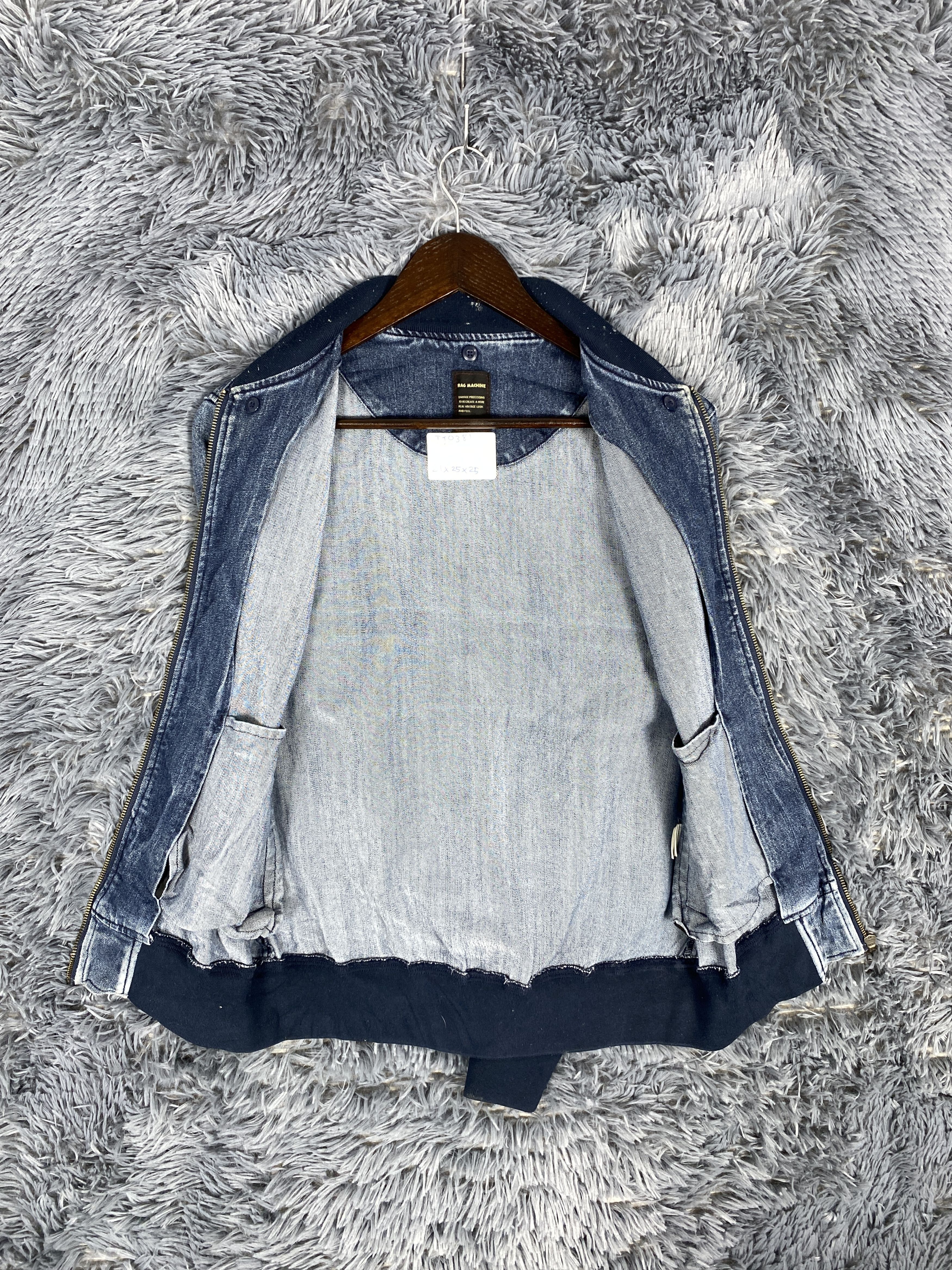 Japanese Brand Vintage Rag Machine Denim Zip Up Jacket Size US M / EU 48-50 / 2 - 7 Thumbnail