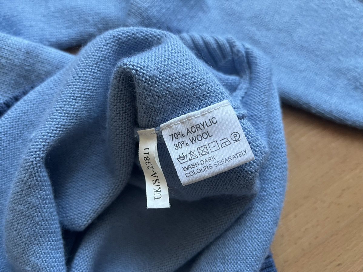 Yves Saint Laurent Yves Saint Laurent YSL Logo Knit Sweater Blue – Size L Size US L / EU 52-54 / 3 - 3 Thumbnail