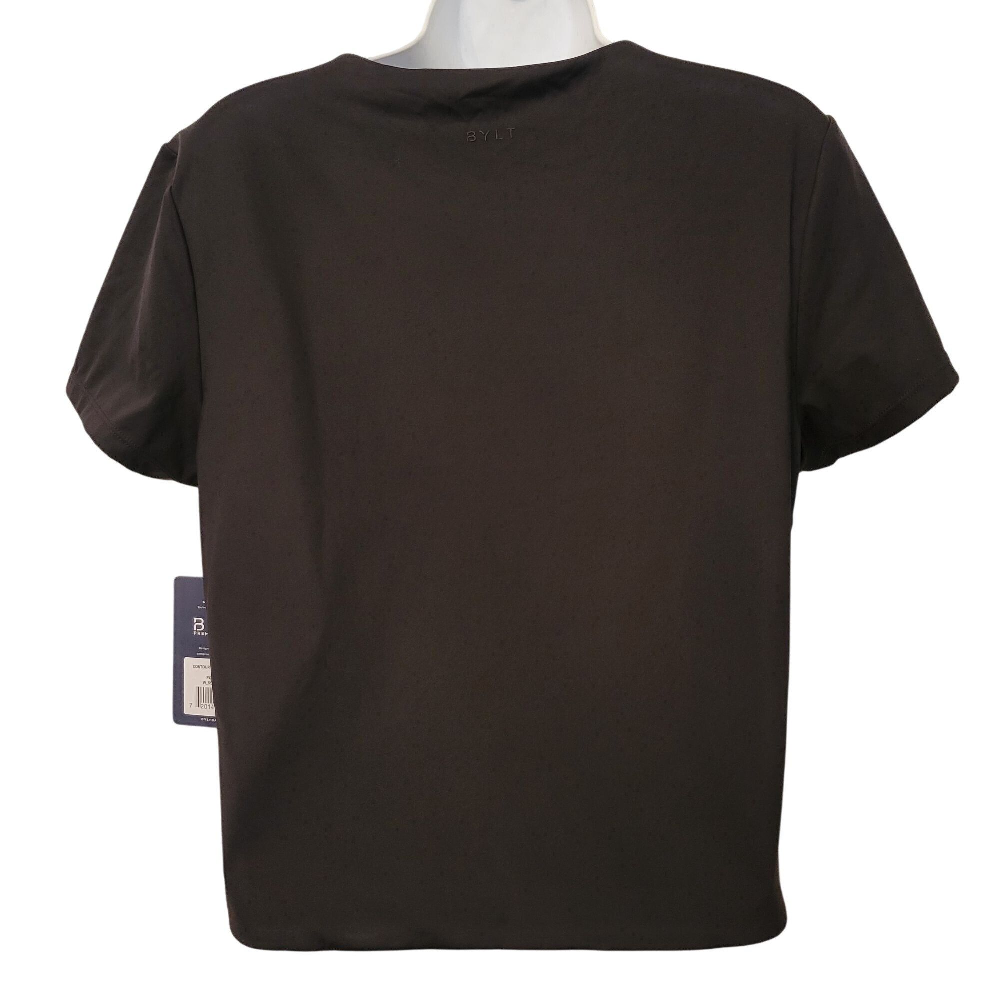 BYLT Premium Basics BYLT Premium Basics Contour Short Sleeve Top Black XL Nylon Size XL / US 12-14 / IT 48-50 - 5 Thumbnail