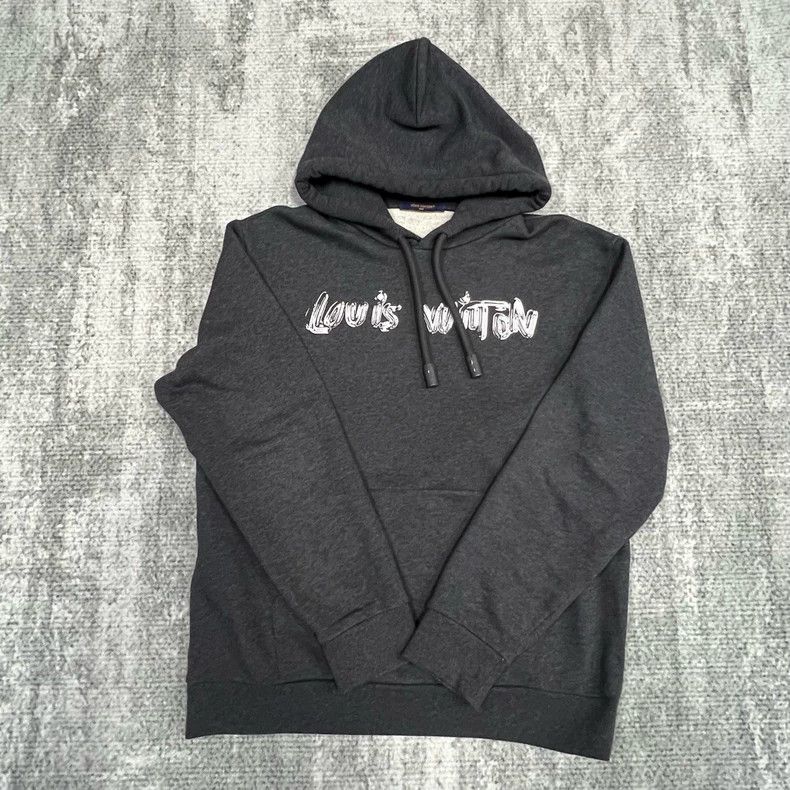 Louis Vuitton Louis Vuitton Dark Grey Graffiti Hoodie 2502-Nextarrow Size US XL / EU 56 / 4 - 1 Thumbnail