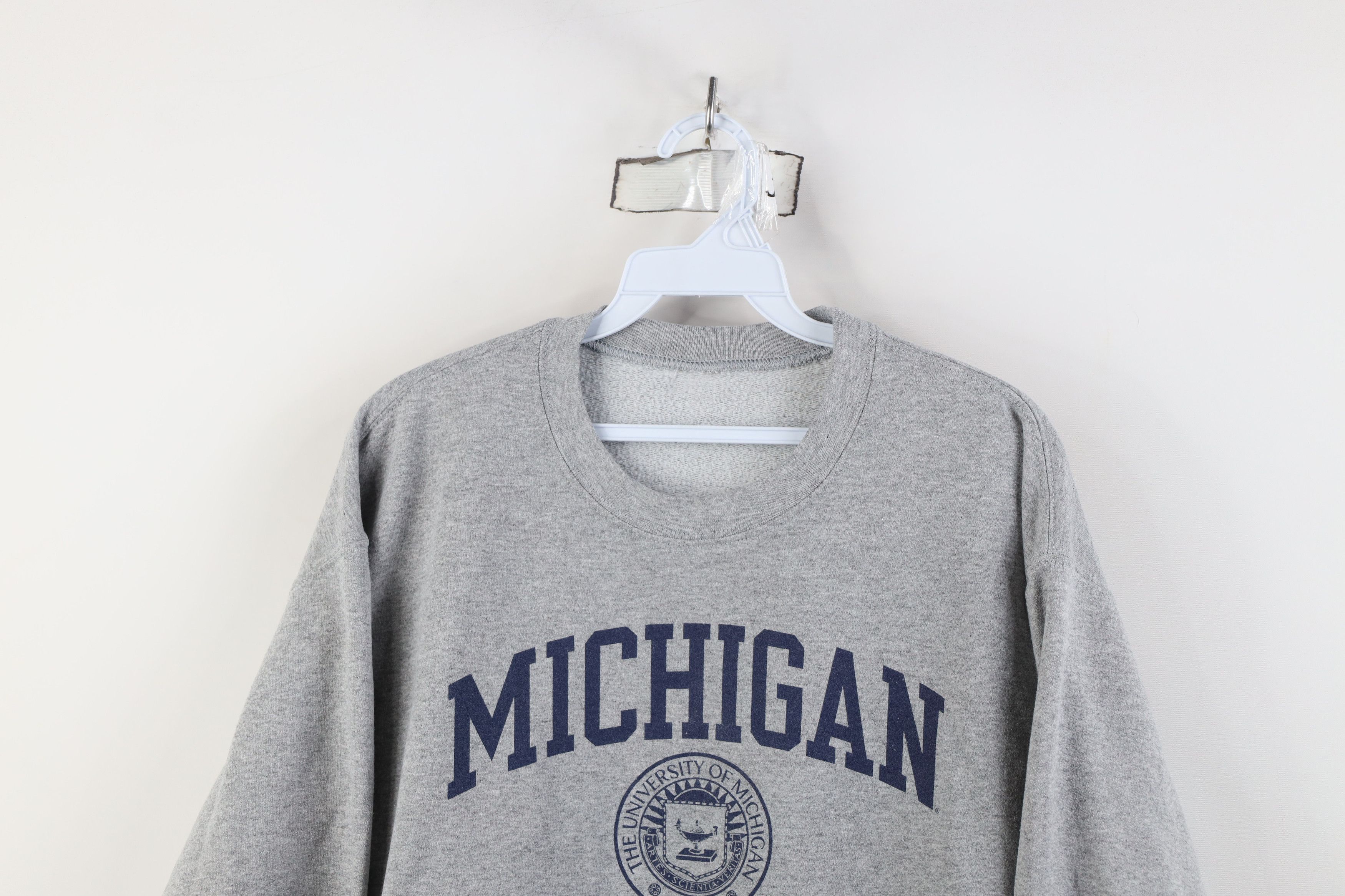 Vintage Vintage 90s Spell University of Michigan Crewneck Sweatshirt Size M / US 6-8 / IT 42-44 - 2 Thumbnail