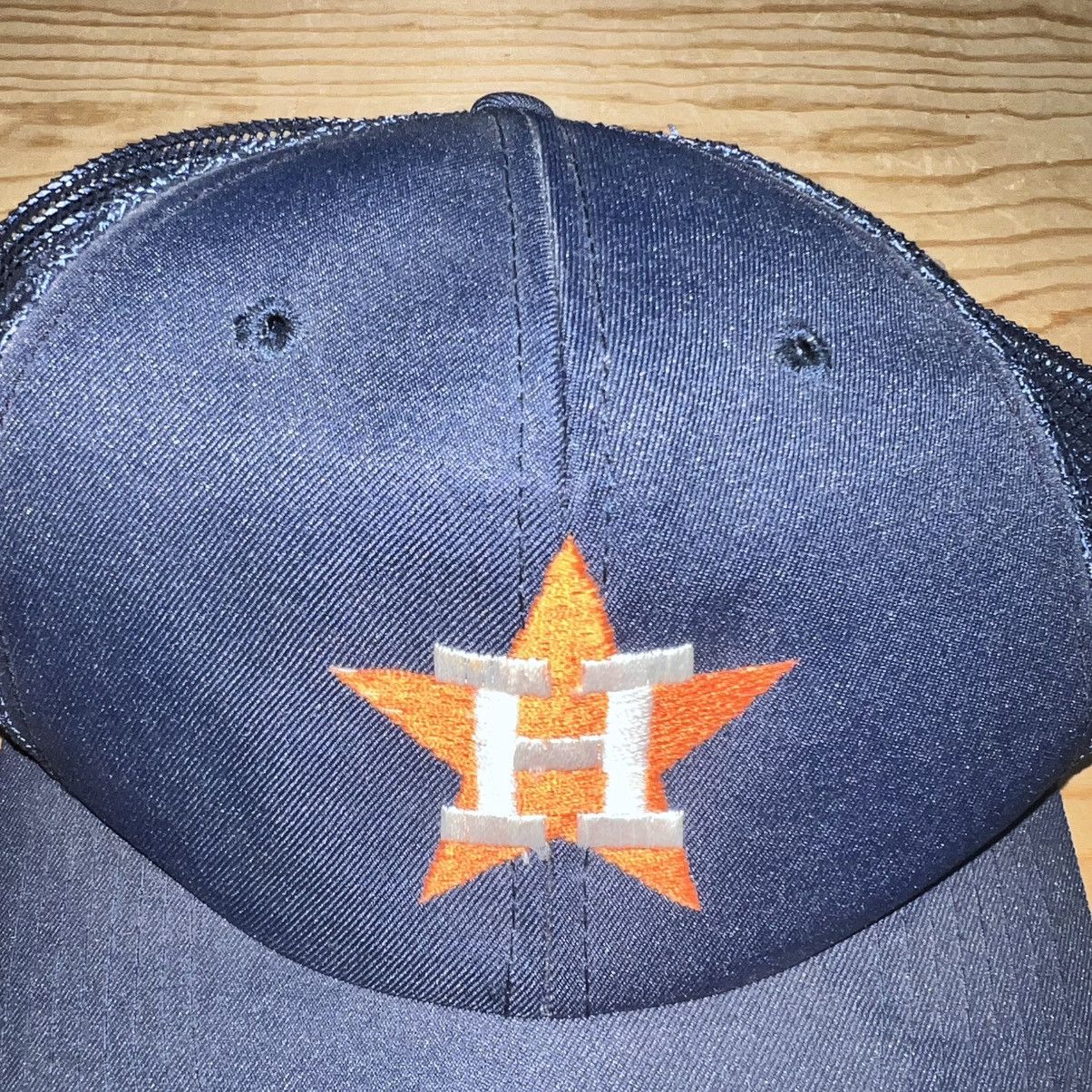 Vintage VINTAGE 80s MLB HOUSTON ASTROS LOGO TRUCKER SNAPBACK CAP HAT Size ONE SIZE - 2 Thumbnail