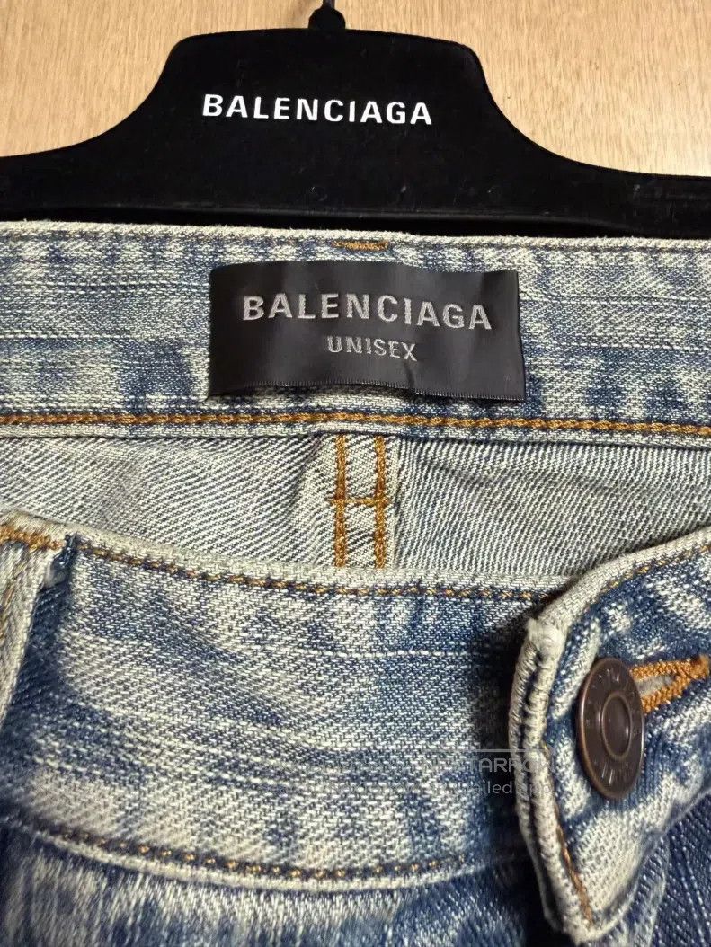 Balenciaga Balenciaga size XS Patchwork low-rise straight leg denim p Size US 30 / EU 46 - 3 Thumbnail