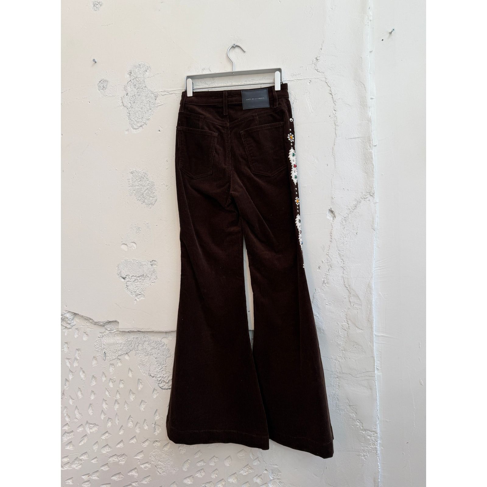 Cout de la Liberte Cout De La Liberte Heidi Embellished Cord Super Bell Pants Size 24" / US 00 / IT 34 - 2 Thumbnail