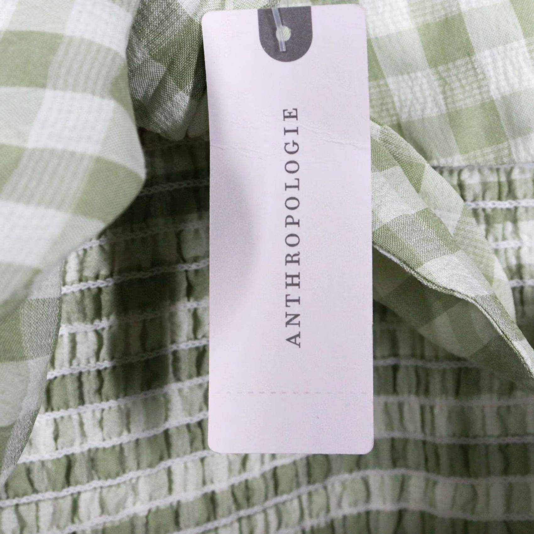 Anthropologie Anthropologie Gingham Mini Dress Mable Casual Sleeveless Smocked Cut Out NWT Green Spring Summer Womens Size M Size M / US 6-8 / IT 42-44 - 6 Thumbnail