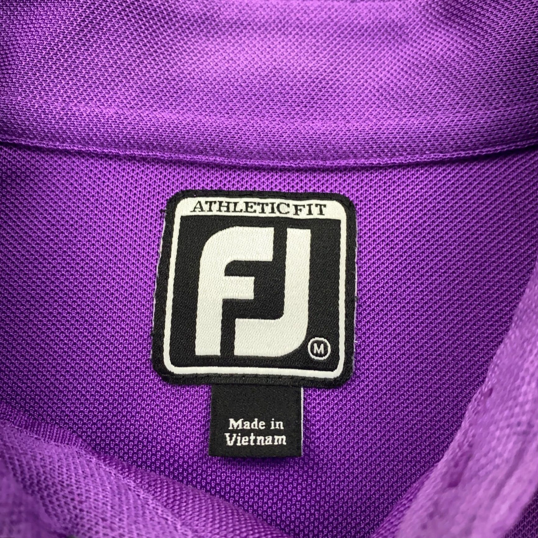Footjoy Footjoy FJ Shirt Mens Medium Purple Striped Polo Golf Athletic Fit Stretch Size US M / EU 48-50 / 2 - 5 Thumbnail