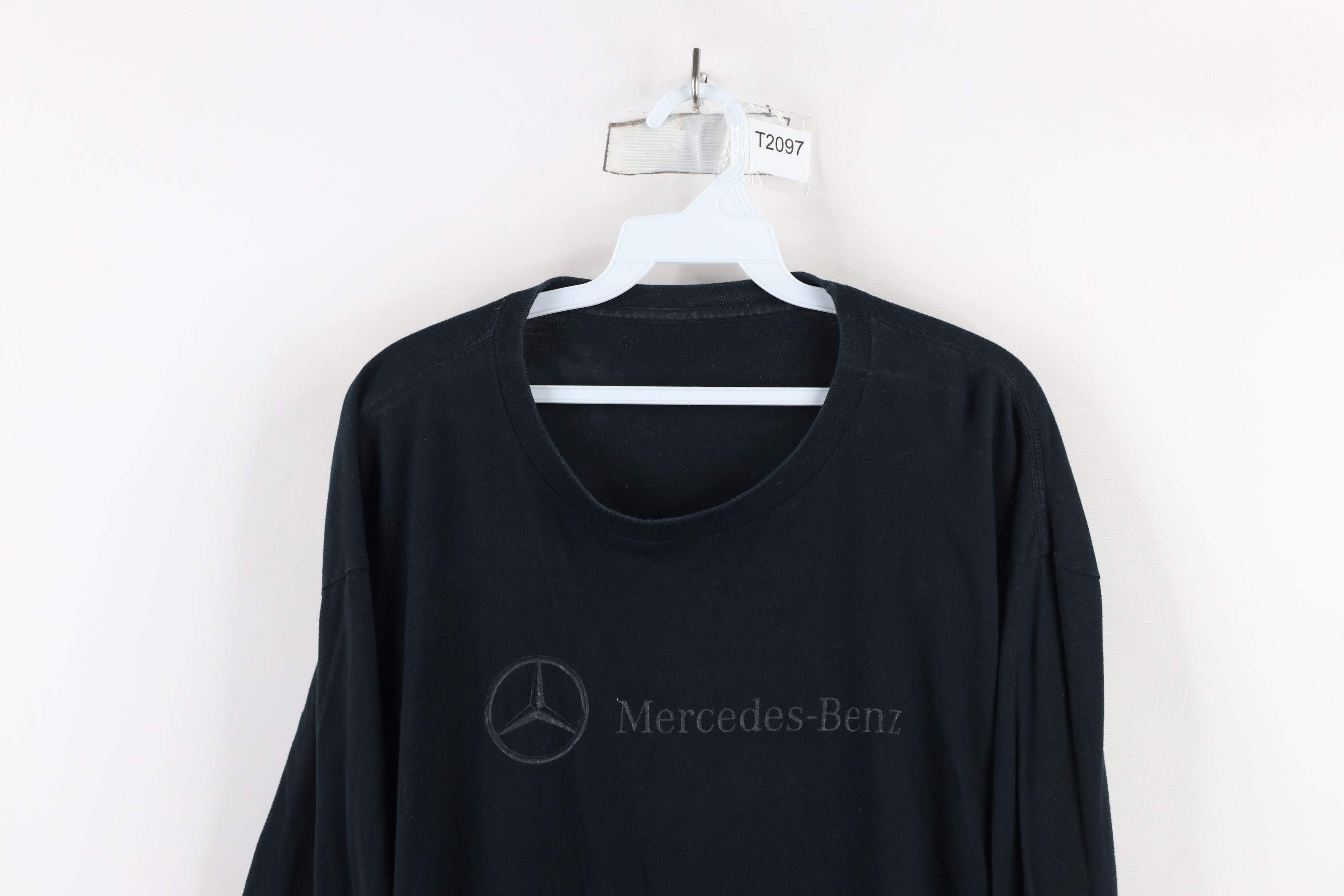 Vintage Vintage 90s Mercedes Benz Spell Long Sleeve T-Shirt Black Size US XXL / EU 58 / 5 - 2 Thumbnail