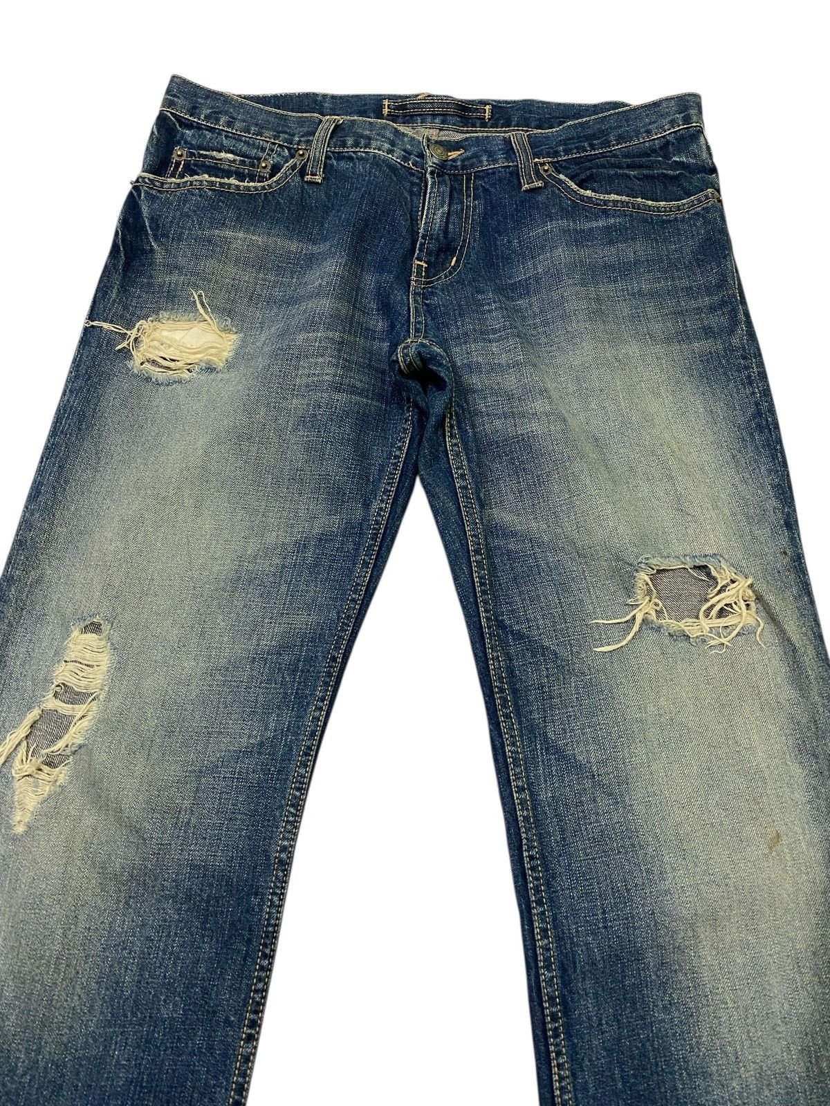 PPFM Japanese brand X ppfm distressed jeans Size US 34 / EU 50 - 3 Thumbnail
