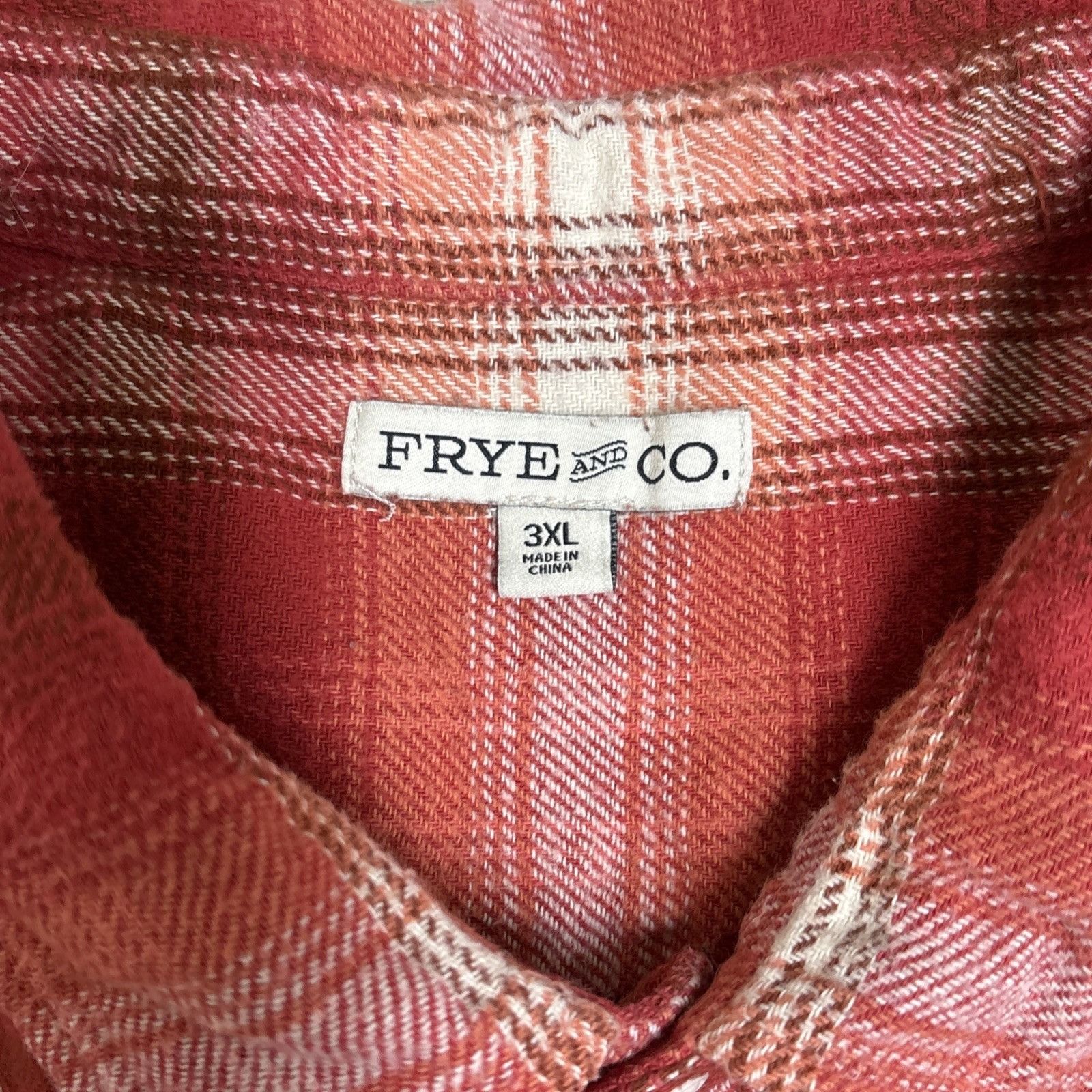 Frye Frye Shadow Plaid Shirt Mens Size 3XL Rust Red Flannel Long Size US XXL / EU 58 / 5 - 6 Thumbnail