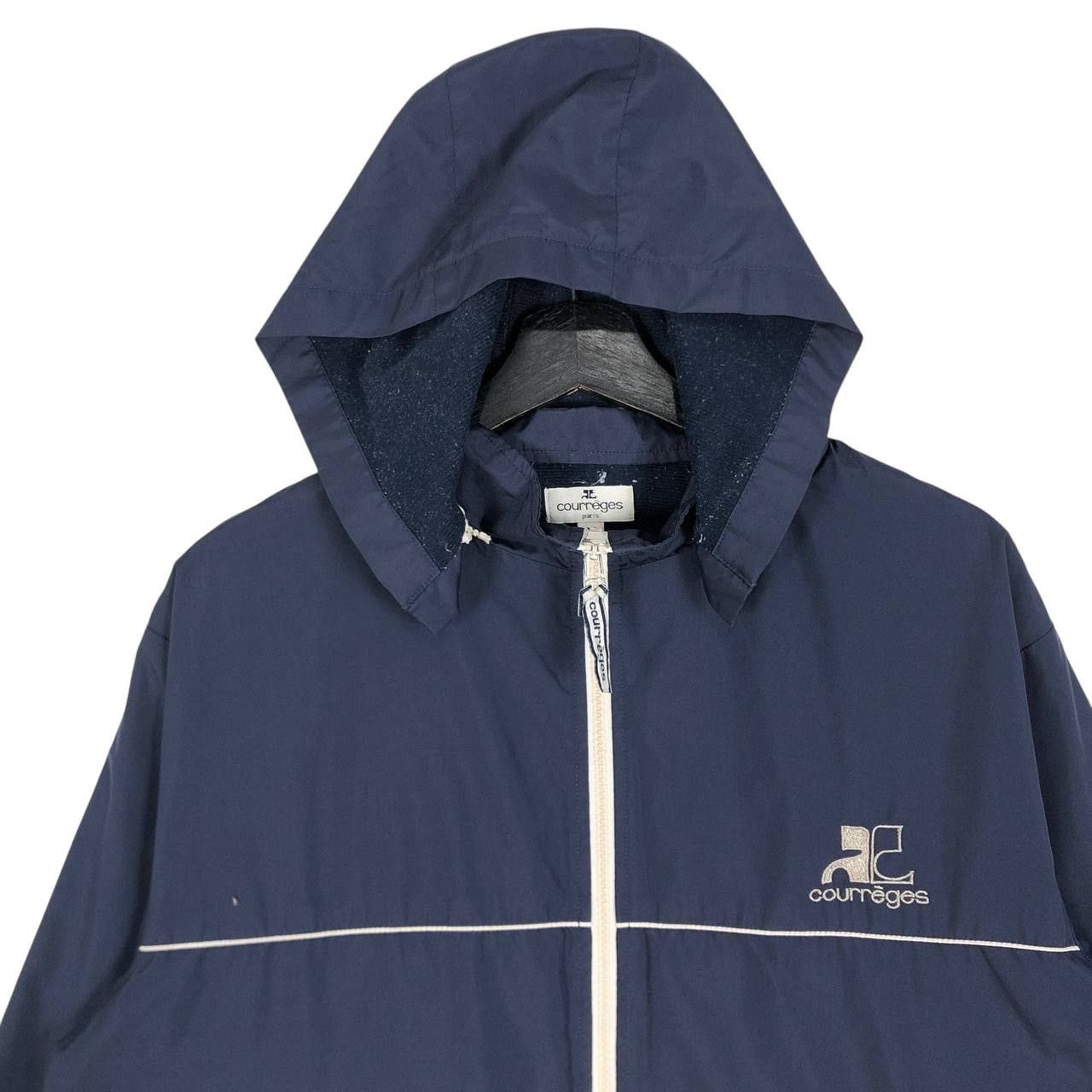 Courreges Vintage Courreges Windbreaker Jacket Hoodie Full Zipp Size US M / EU 48-50 / 2 - 5 Thumbnail
