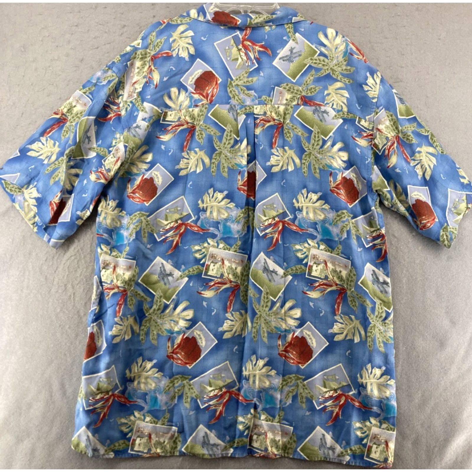 Jos. A. Bank VINTAGE Jos A Bank Silk Hawaiian Shirt Mens L Short Sleeve Tropical Palm Trees Blue 90s Summer Size US L / EU 52-54 / 3 - 5 Thumbnail