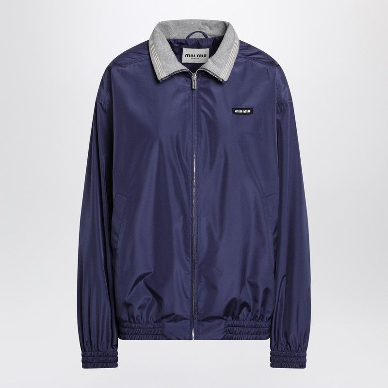 Miu Miu Miu Miu Royal Blue Technical Poplin Blouson Size S / US 4 / IT 40 - 1 Thumbnail