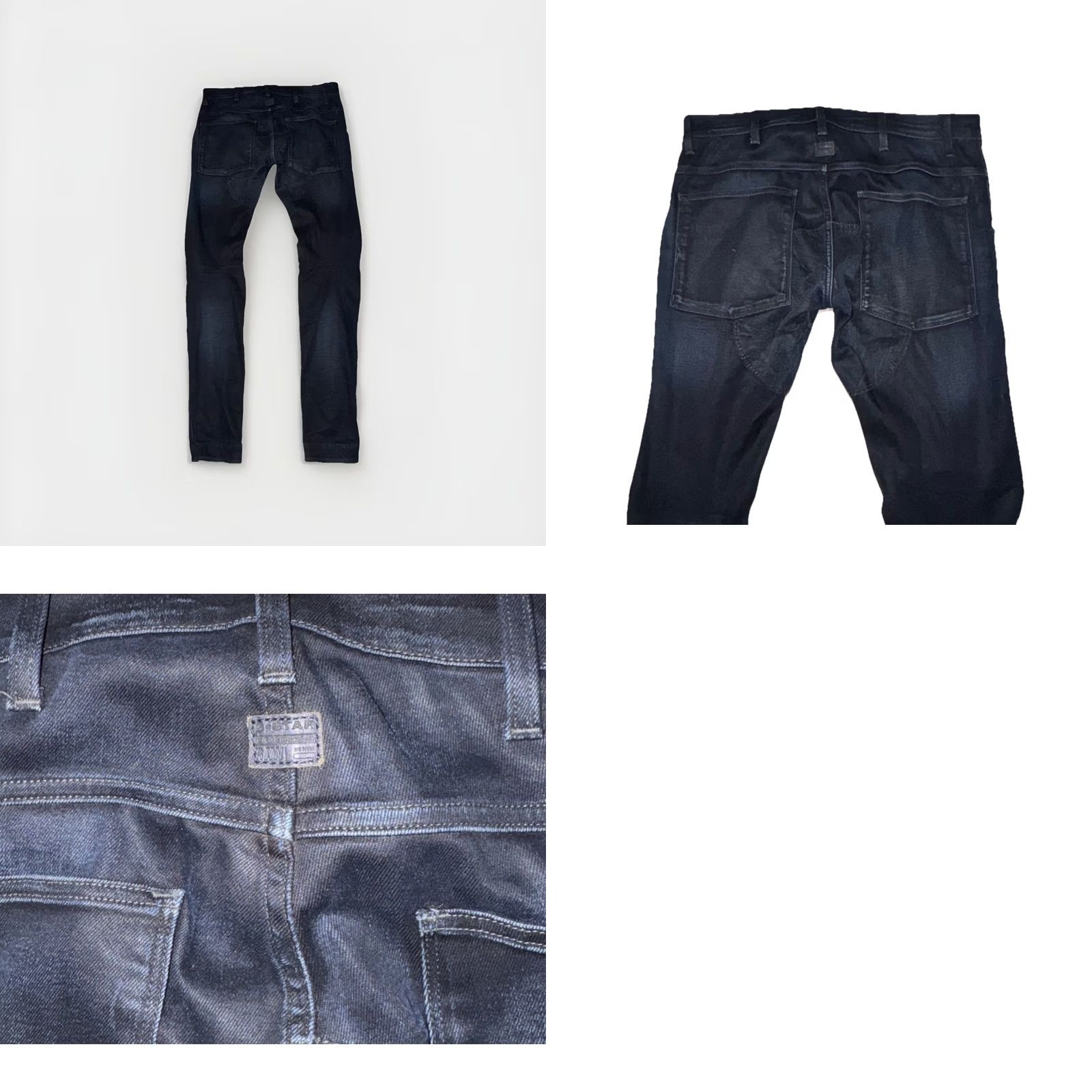 G-Star G-Star Raw Jeans Mens W33 L36 5620 3D Skinny Zip Knee Blue Size US 33 - 8 Thumbnail