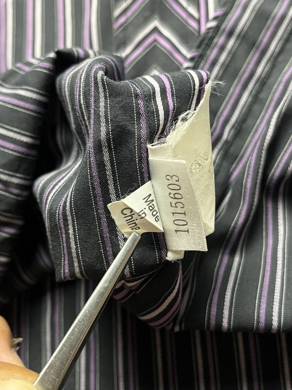 Balenciaga Vintage Balenciaga Long Sleeve Striped Shirt Size US L / EU 52-54 / 3 - 16 Thumbnail