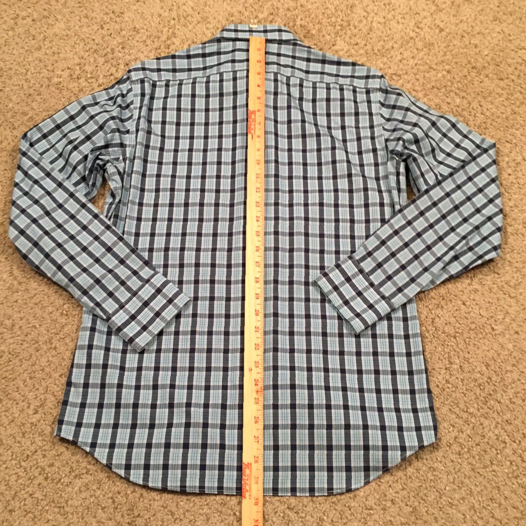 Banana Republic Banana Republic Shirt Mens Small Slim Blue Plaid Long Sleeve Button Up Size US S / EU 44-46 / 1 - 6 Thumbnail