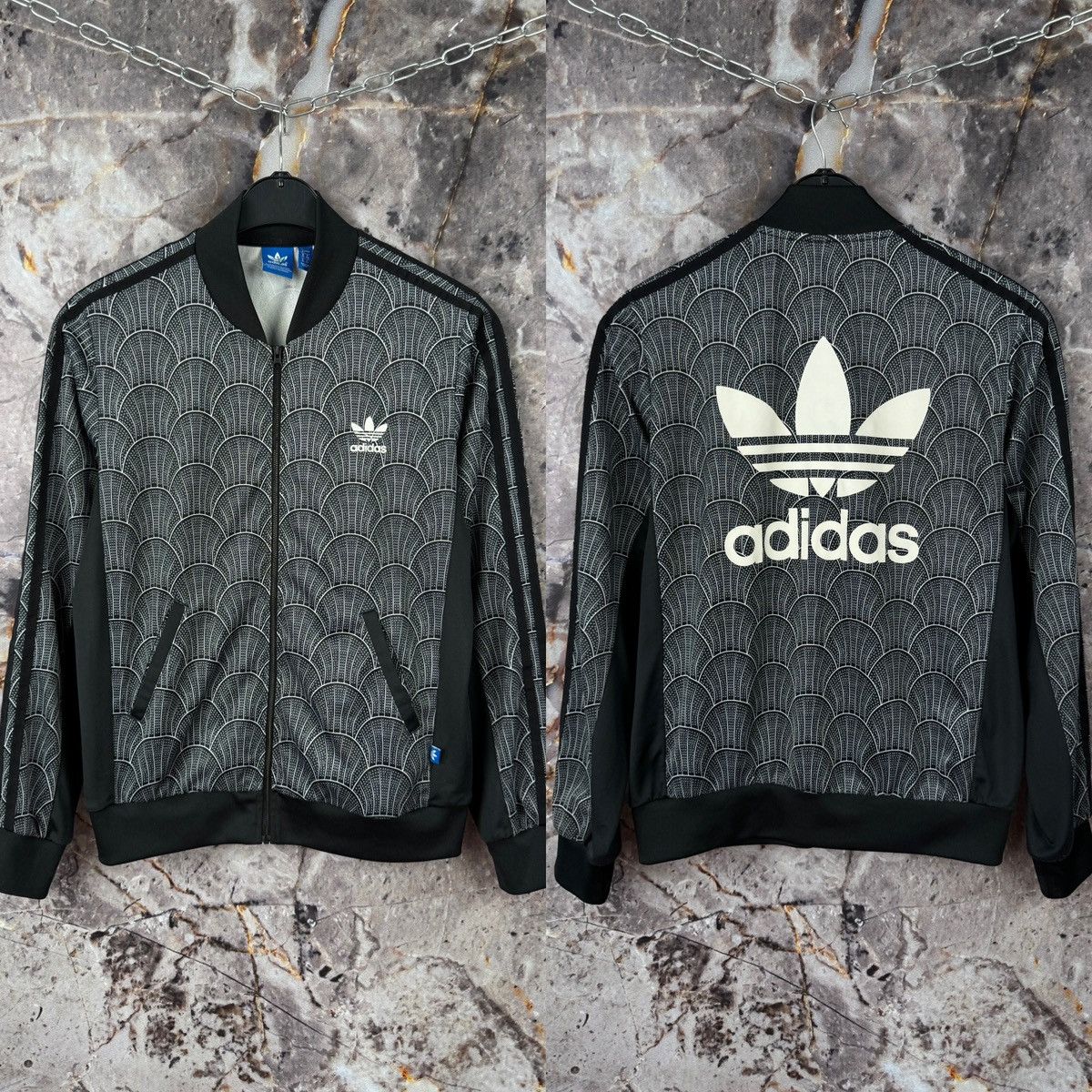 Adidas Adidas Originals Track Jacket Geometric Trefoil Logo Size M / US 6-8 / IT 42-44 - 1 Thumbnail