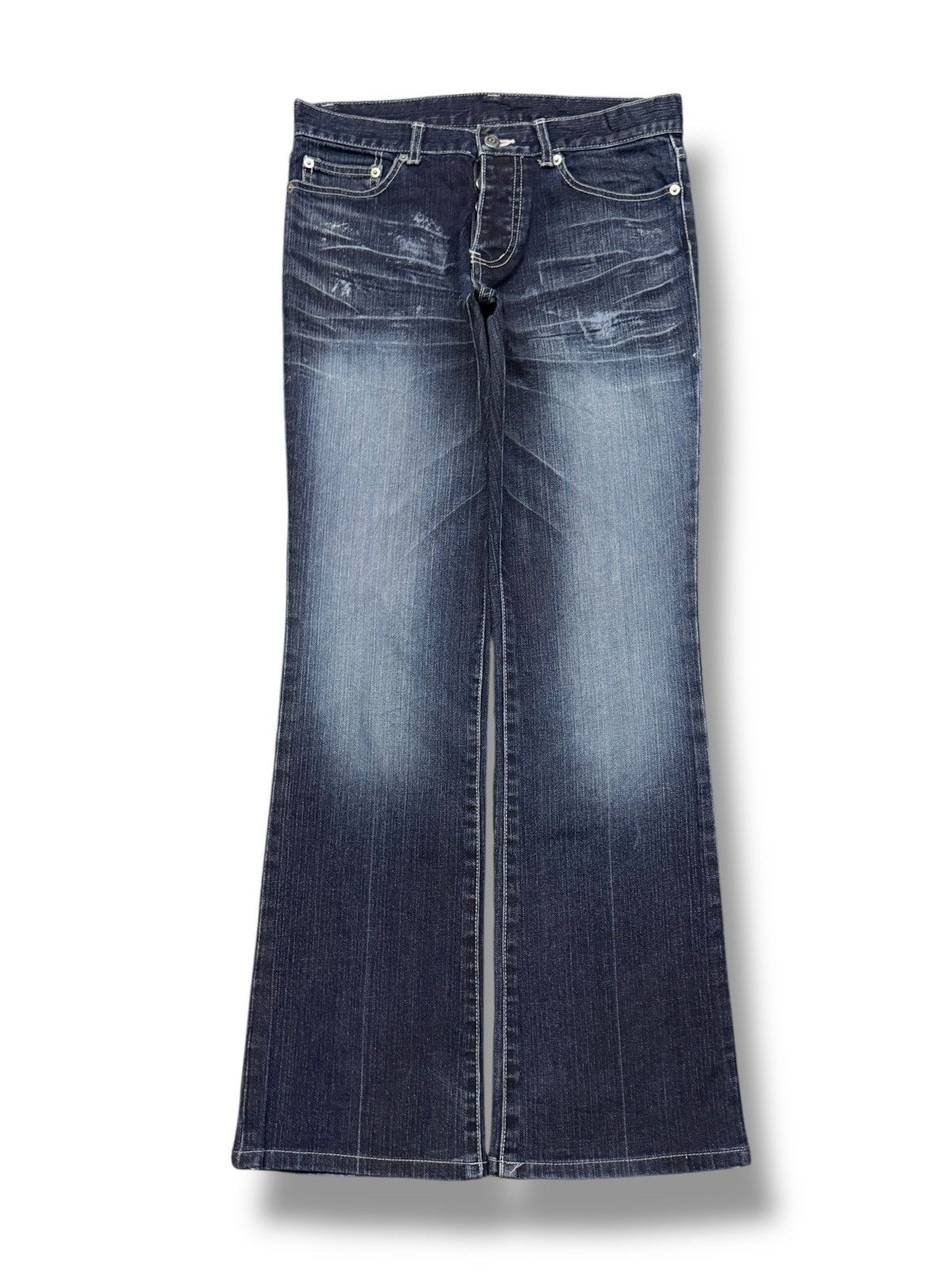 Tornado Mart Vintage 00s Tornado Mart Flared Bootcut Archive Denim Jeans Size US 31 - 2 Thumbnail