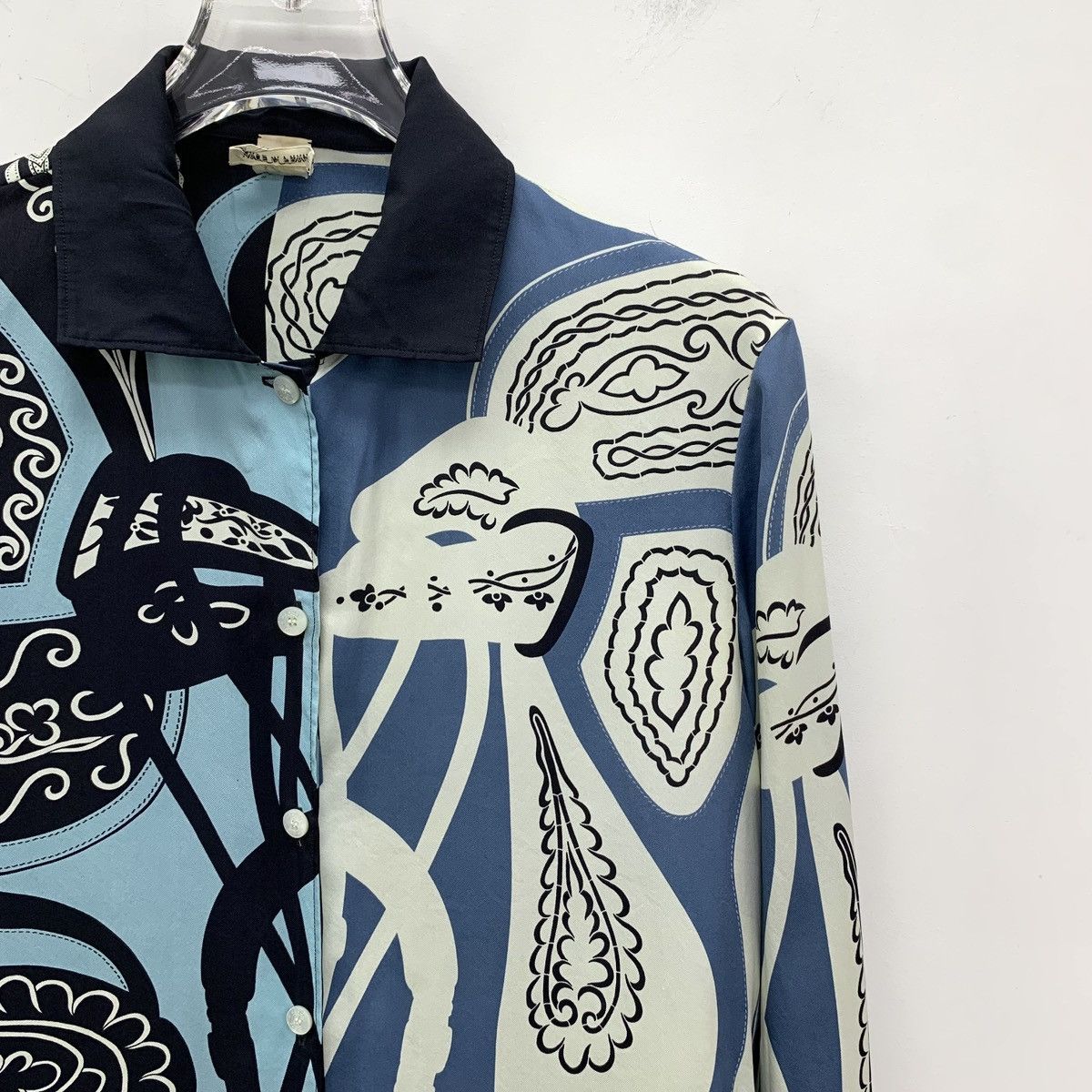 Hermes Hermes Pattern Printed Silk Long Sleeve Shirt K26WX Size XS / US 0-2 / IT 36-38 - 3 Thumbnail