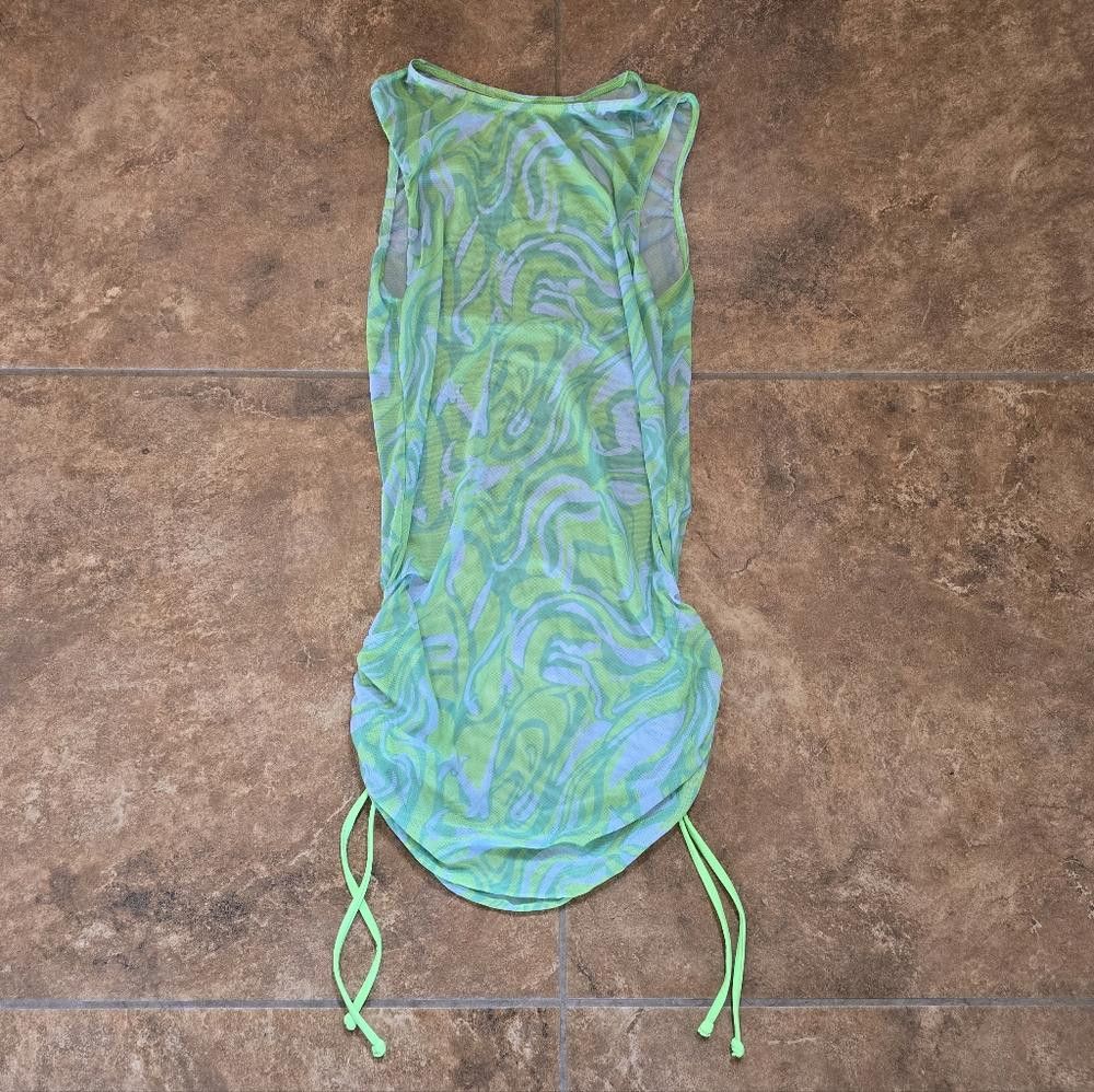 Shein Green Neon Detailed SHEIN Bikini Cover Up Size ONE SIZE - 3 Thumbnail