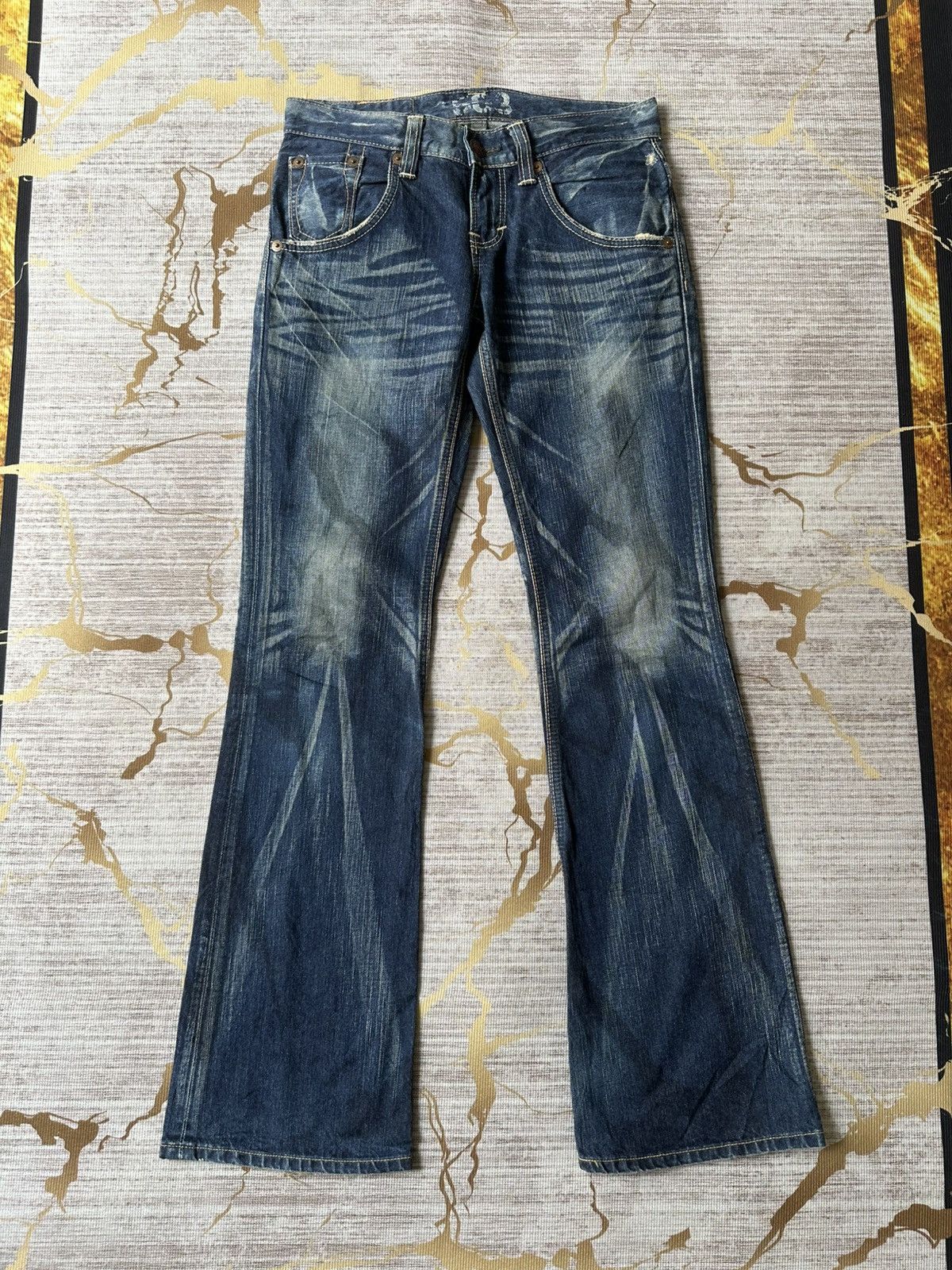 Tornado Mart FLARE Edwin 503 Claw Marks Design Denim Size US 30 / EU 46 - 2 Thumbnail