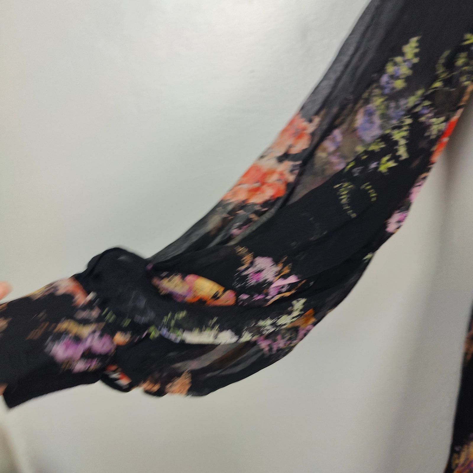 Anthropologie Anthropologie BHLDN Lior Long-Sleeve Chiffon Dress Size S / US 4 / IT 40 - 3 Thumbnail